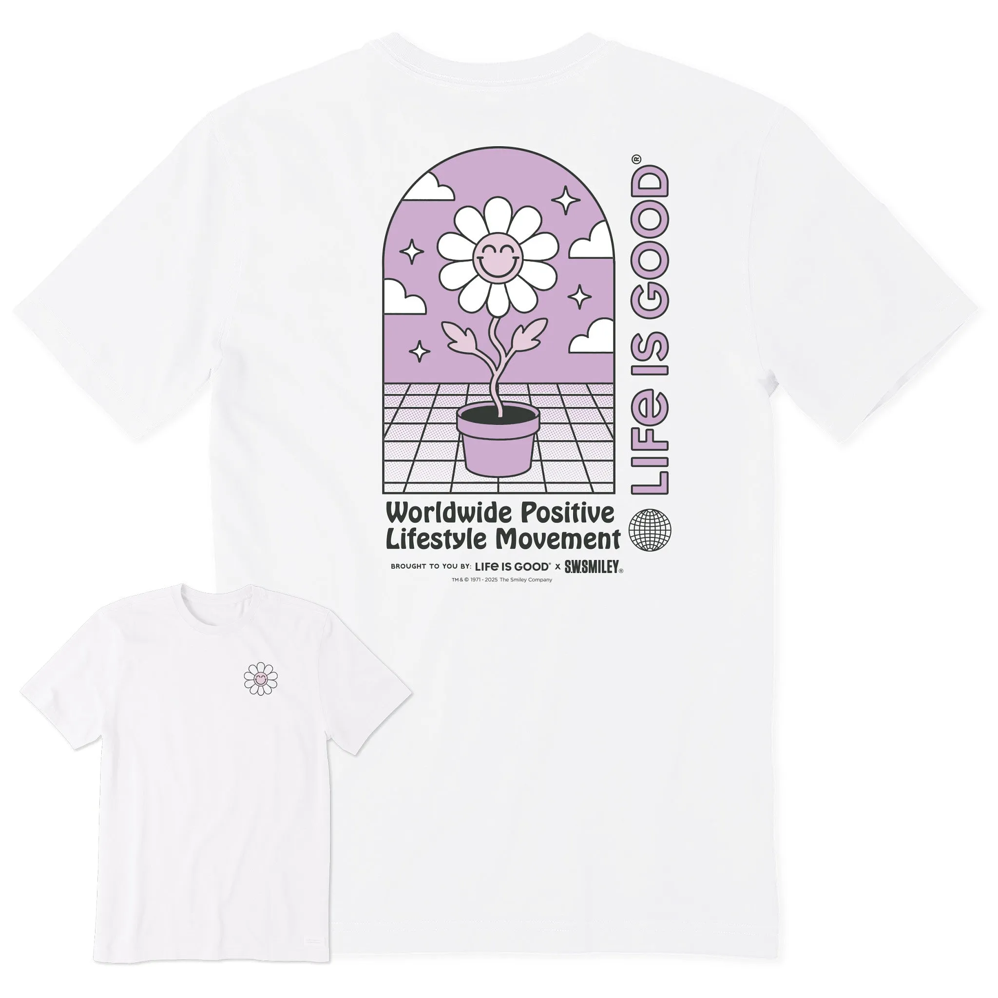 Men's LIG x S.W.Smiley Happy Plant Short Sleeve Crusher Tee sold by Life is Good product image thumbnail 4