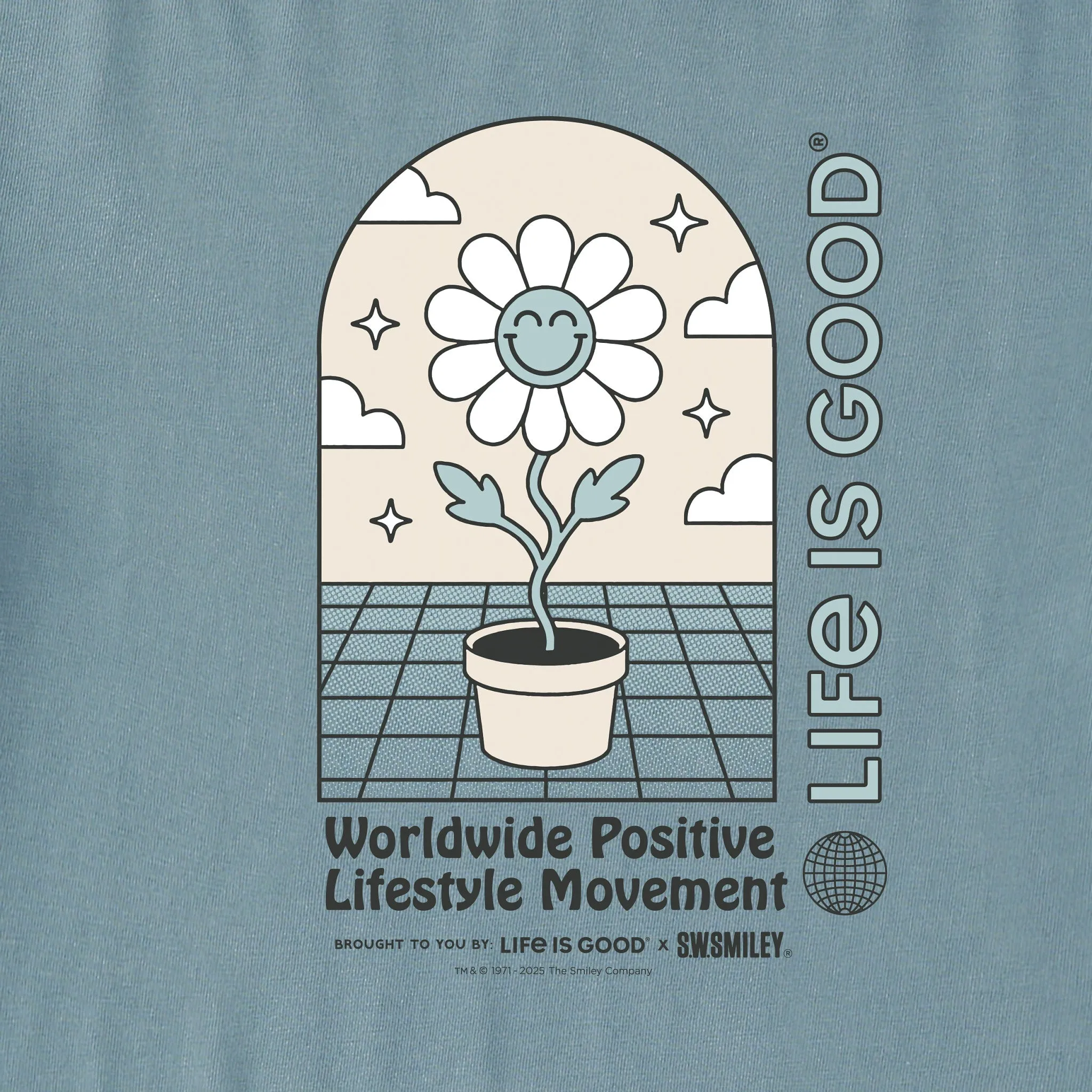 Men's LIG x S.W.Smiley Happy Plant Short Sleeve Crusher Tee sold by Life is Good product image thumbnail 2