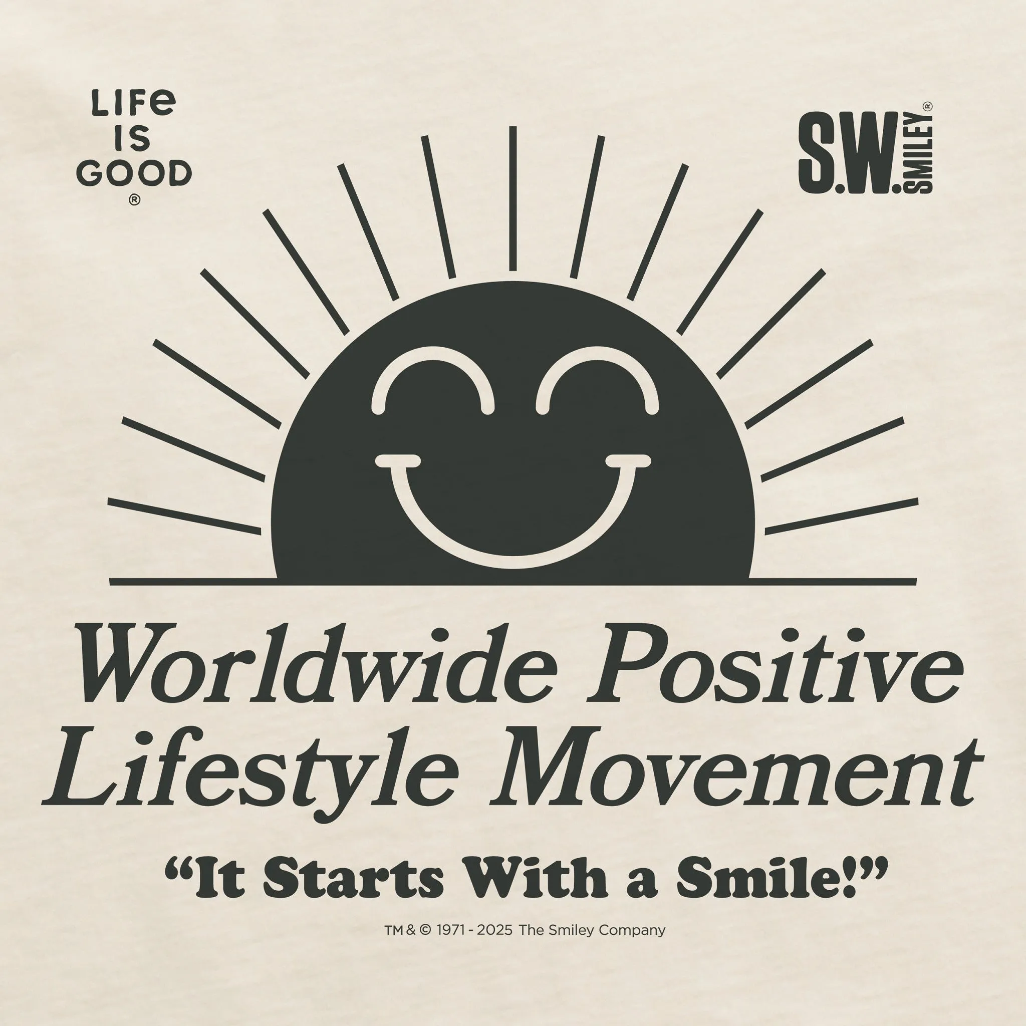 Men's LIG x S.W.Smiley Rising Sun Short Sleeve Crusher Tee sold by Life is Good product image thumbnail 4
