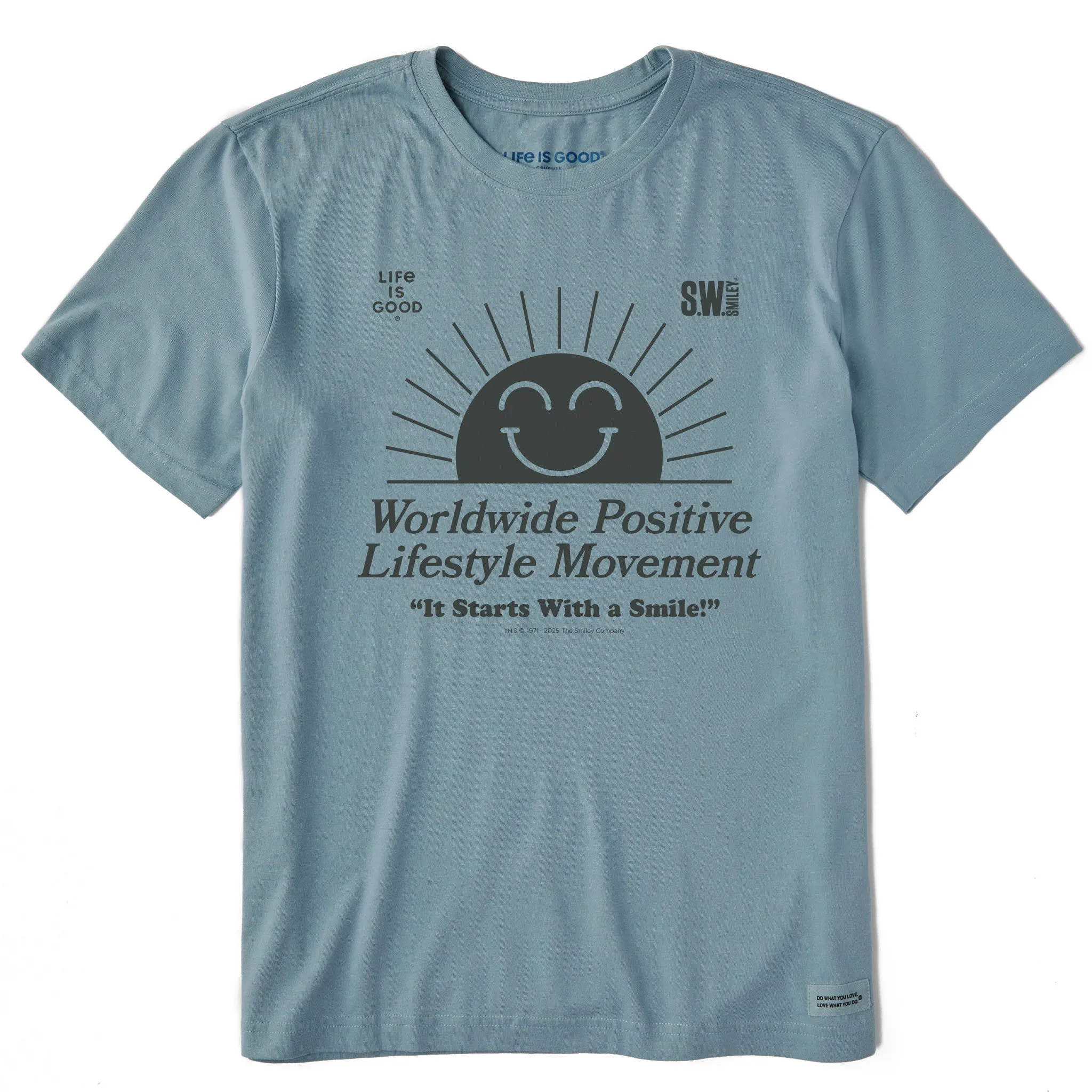 Men's LIG x S.W.Smiley Rising Sun Short Sleeve Crusher Tee sold by Life is Good