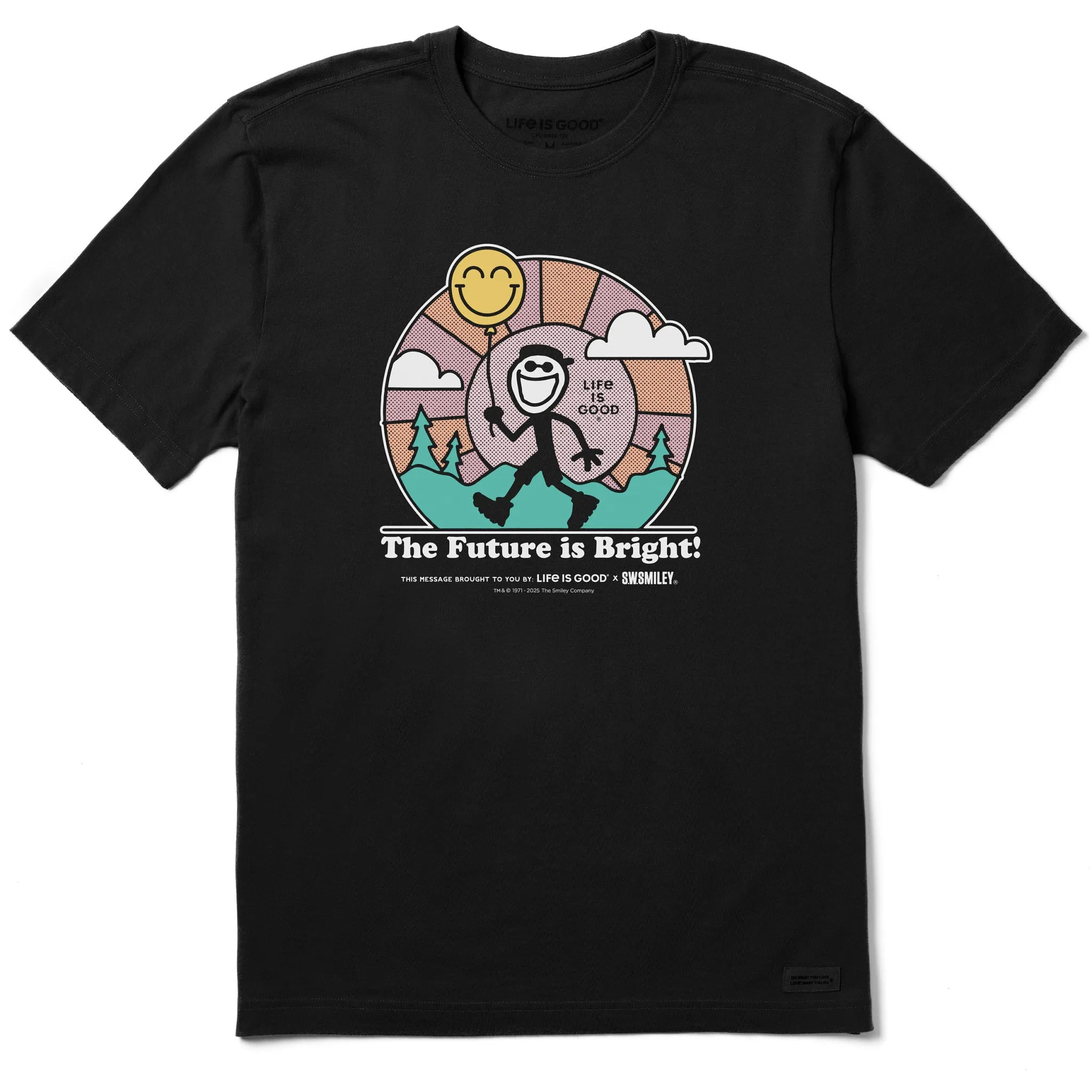 Men's LIG x S.W.Smiley Bright Future Short Sleeve Crusher Tee sold by Life is Good product image thumbnail 3