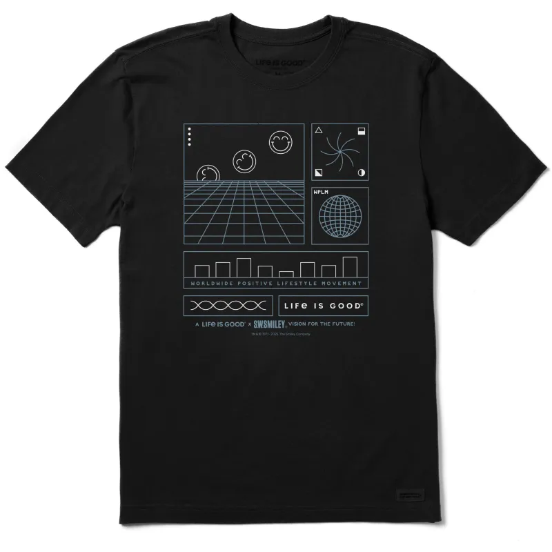 Men's LIG x S.W.Smiley Schematic Short Sleeve Crusher Tee sold by Life is Good