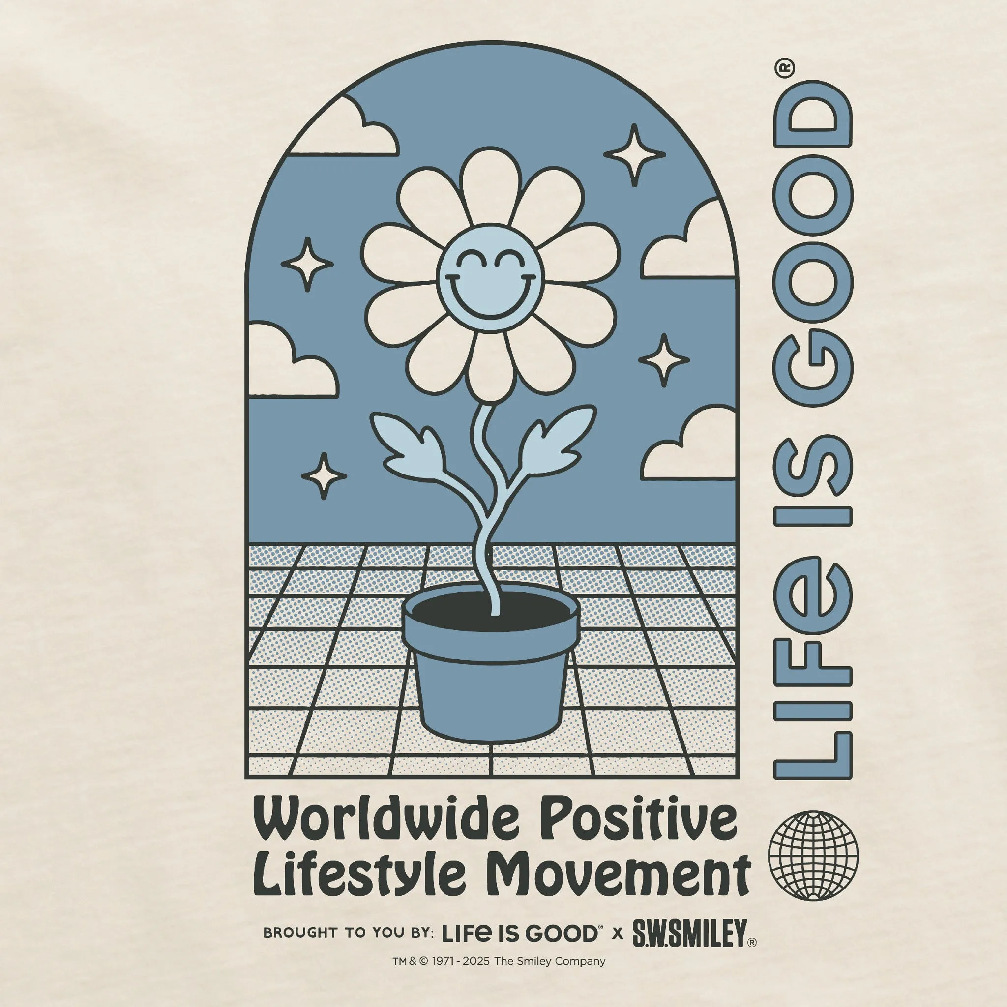 Women's LIG x S.W.Smiley Happy Plant Short Sleeve Crusher Boxy Tee sold by Life is Good product image thumbnail 2