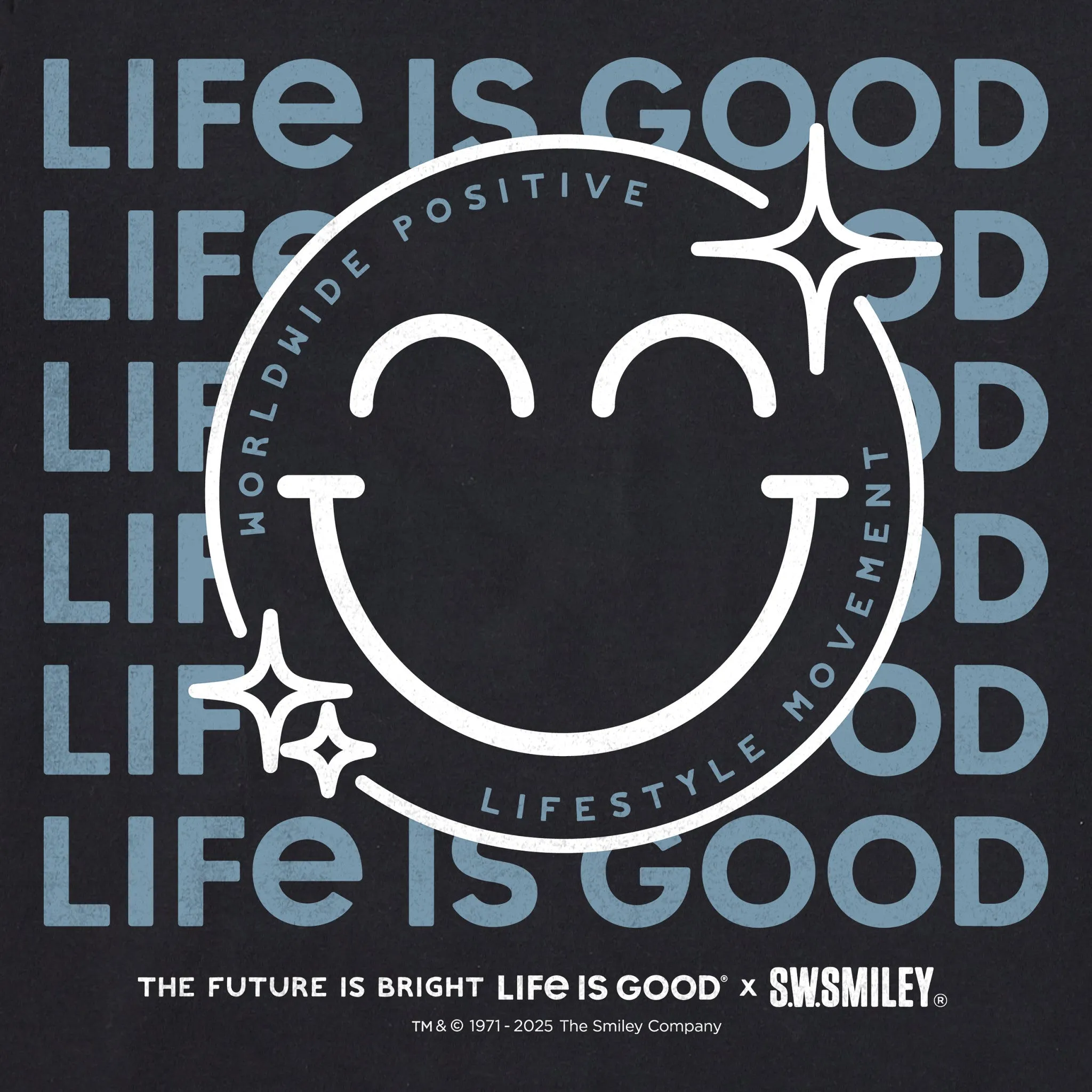 Women's LIG x S.W.Smiley Sparkle Crusher-LITE Shrunken Tee sold by Life is Good product image thumbnail 2