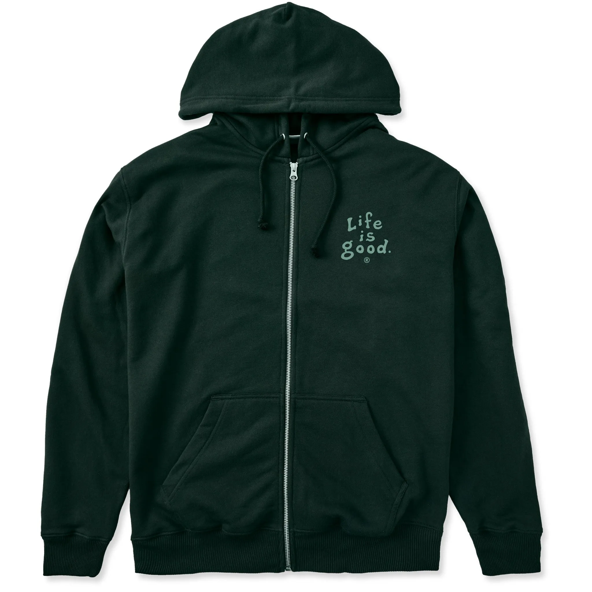 Men's LIG Vintage Stack Good Vibes Fleece Zip Hoodie sold by Life is Good