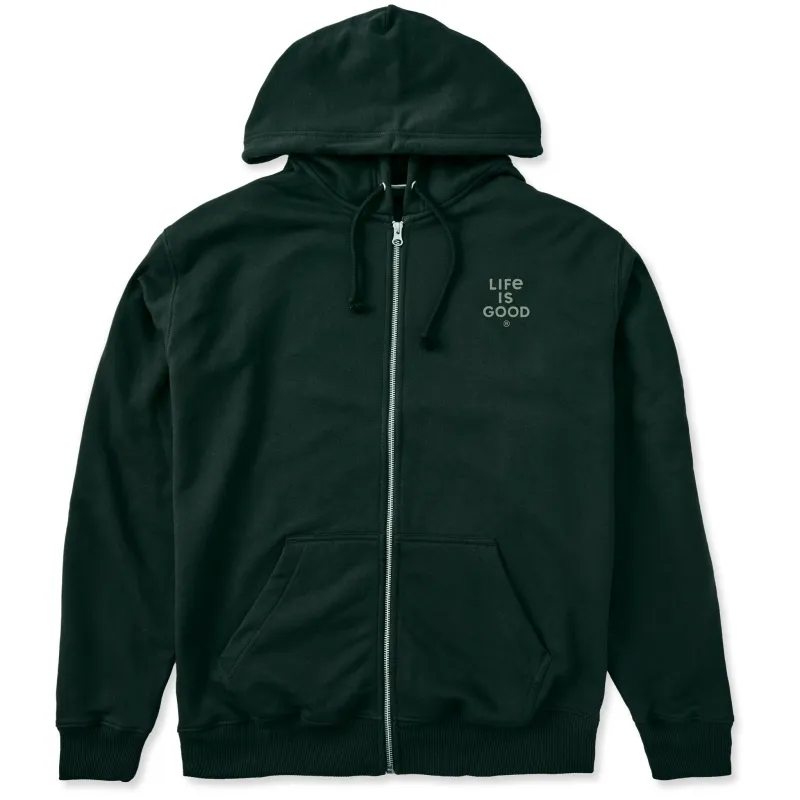 Men's Bert's Stacked LIG Good Vibes Fleece Zip Hoodie sold by Life is Good
