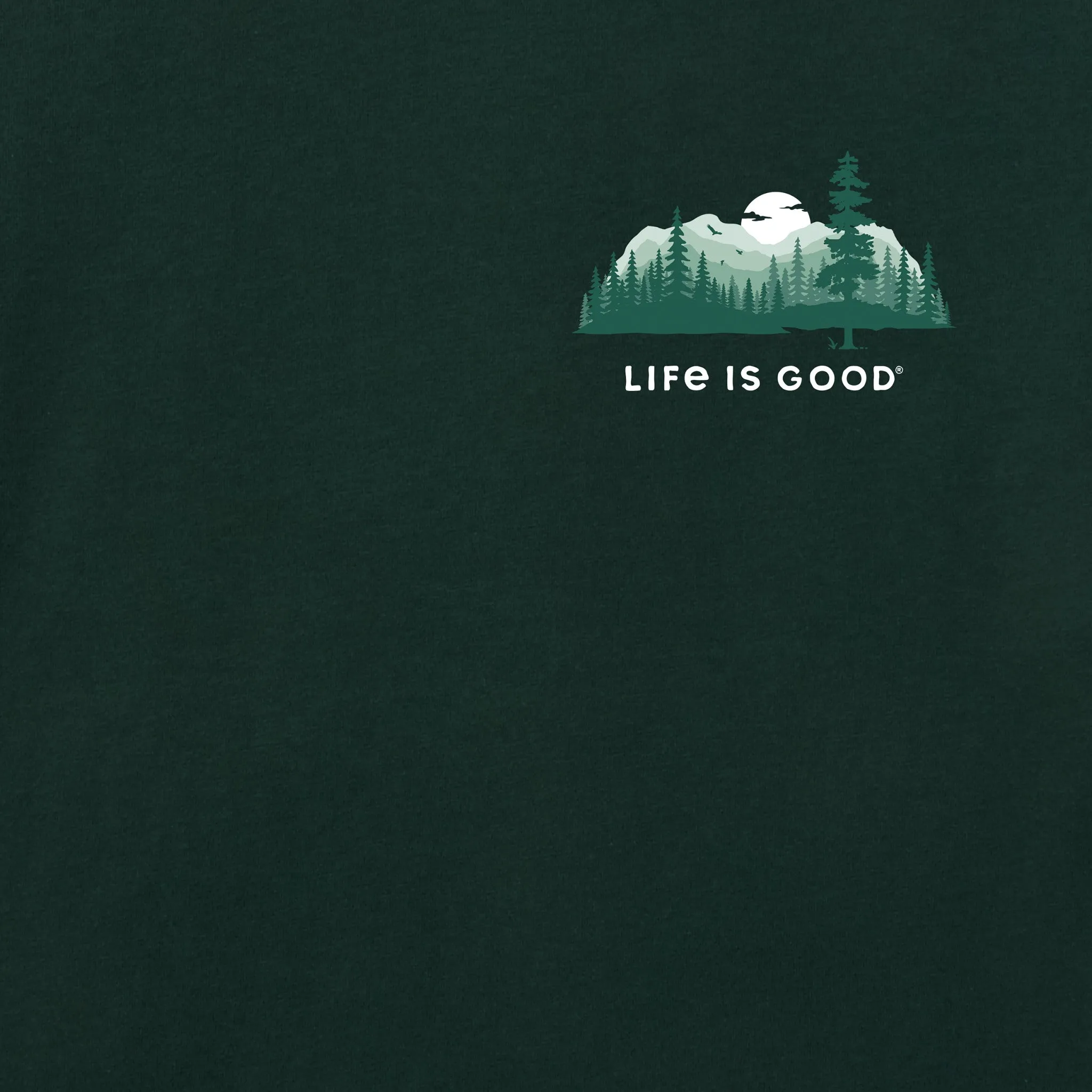 Men's Evergreen Silhouette Good Vibes Fleece Zip Hoodie sold by Life is Good product image thumbnail 2