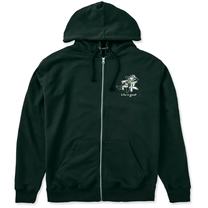 Men's Adirondack Jake Good Vibes Fleece Zip Hoodie sold by Life is Good