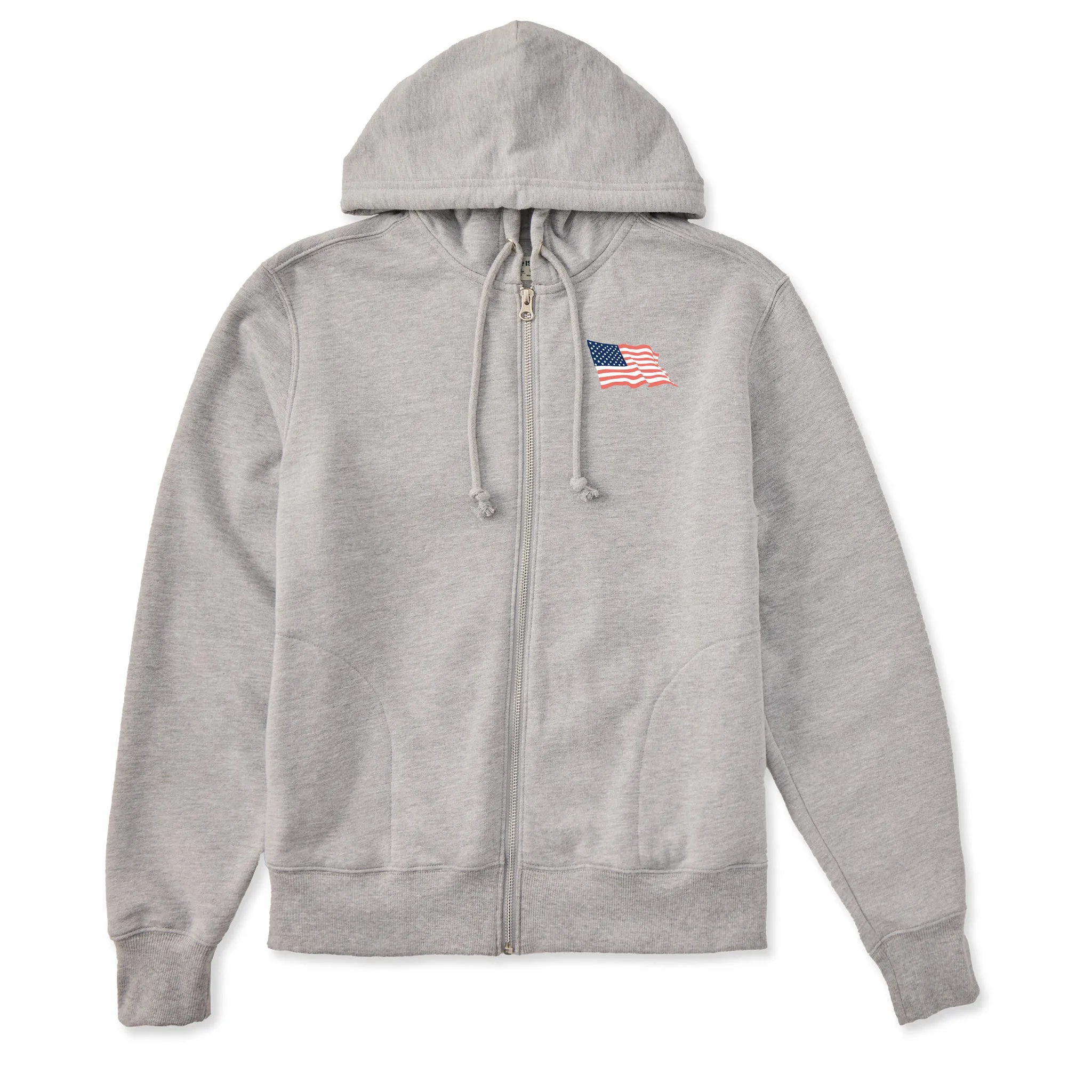 Women's Waving Flag Good Vibes Fleece Zip Hoodie sold by Life is Good