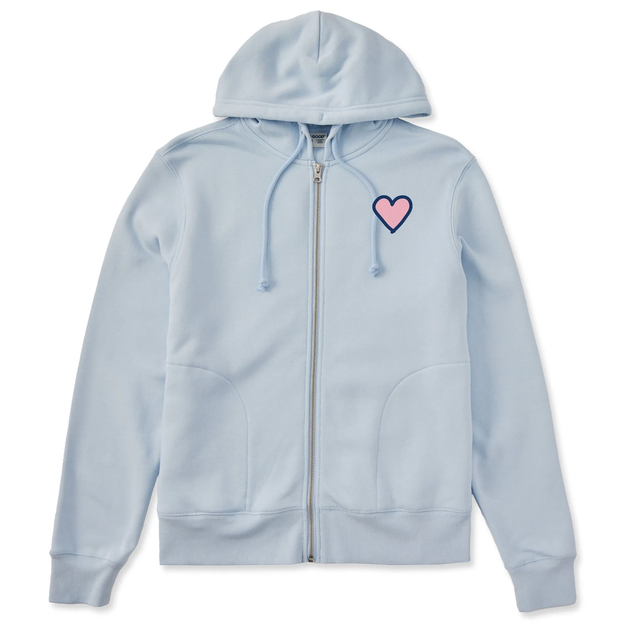 Women's Heart Simple Good Vibes Fleece Zip Hoodie sold by Life is Good product image thumbnail 5