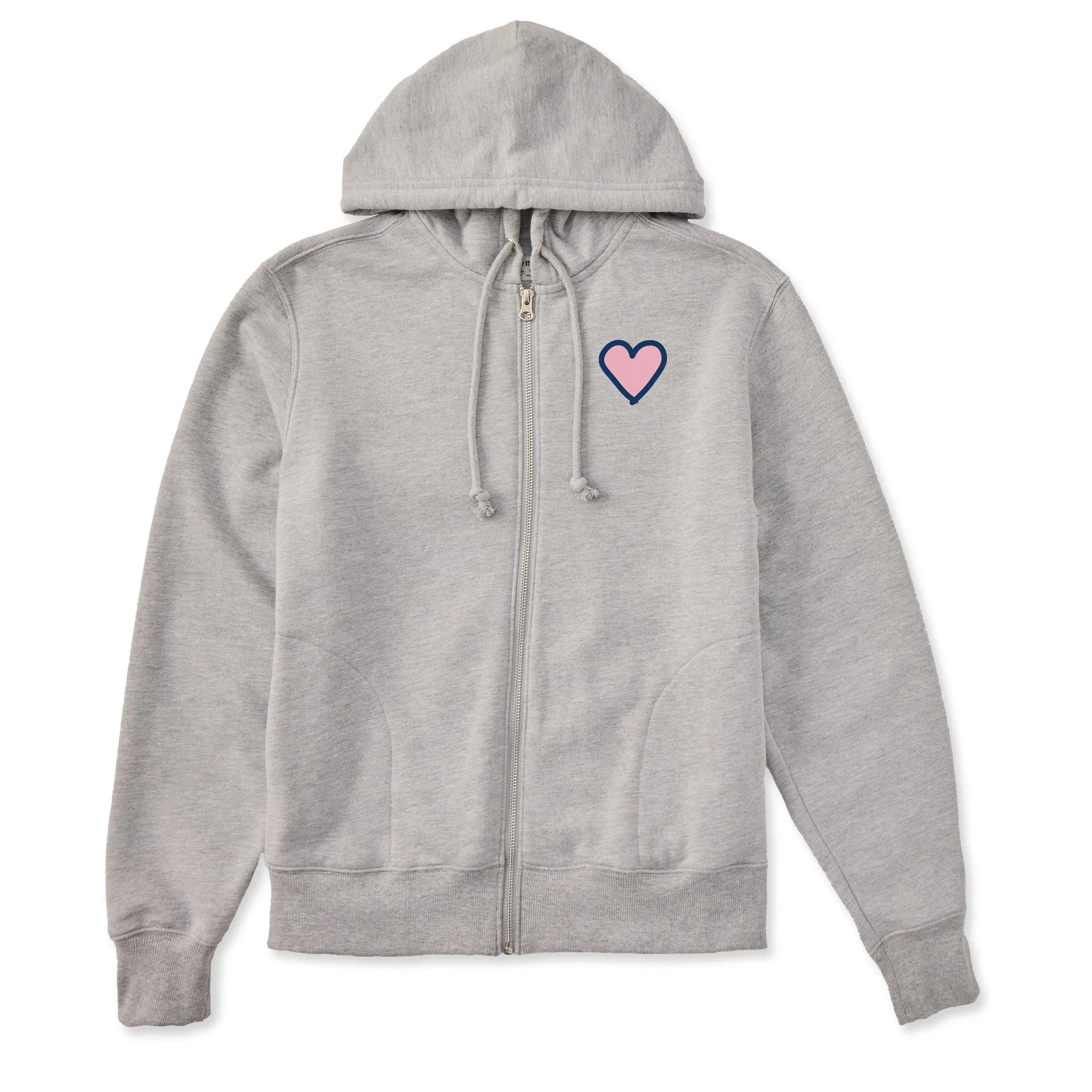 Women's Heart Simple Good Vibes Fleece Zip Hoodie sold by Life is Good product image thumbnail 3