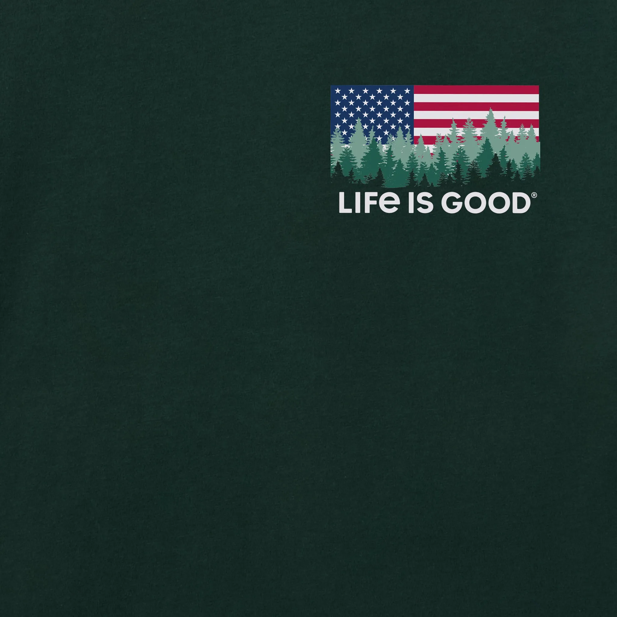 Men's Flag Forest LIG Good Vibes Fleece Zip Hoodie sold by Life is Good product image thumbnail 2