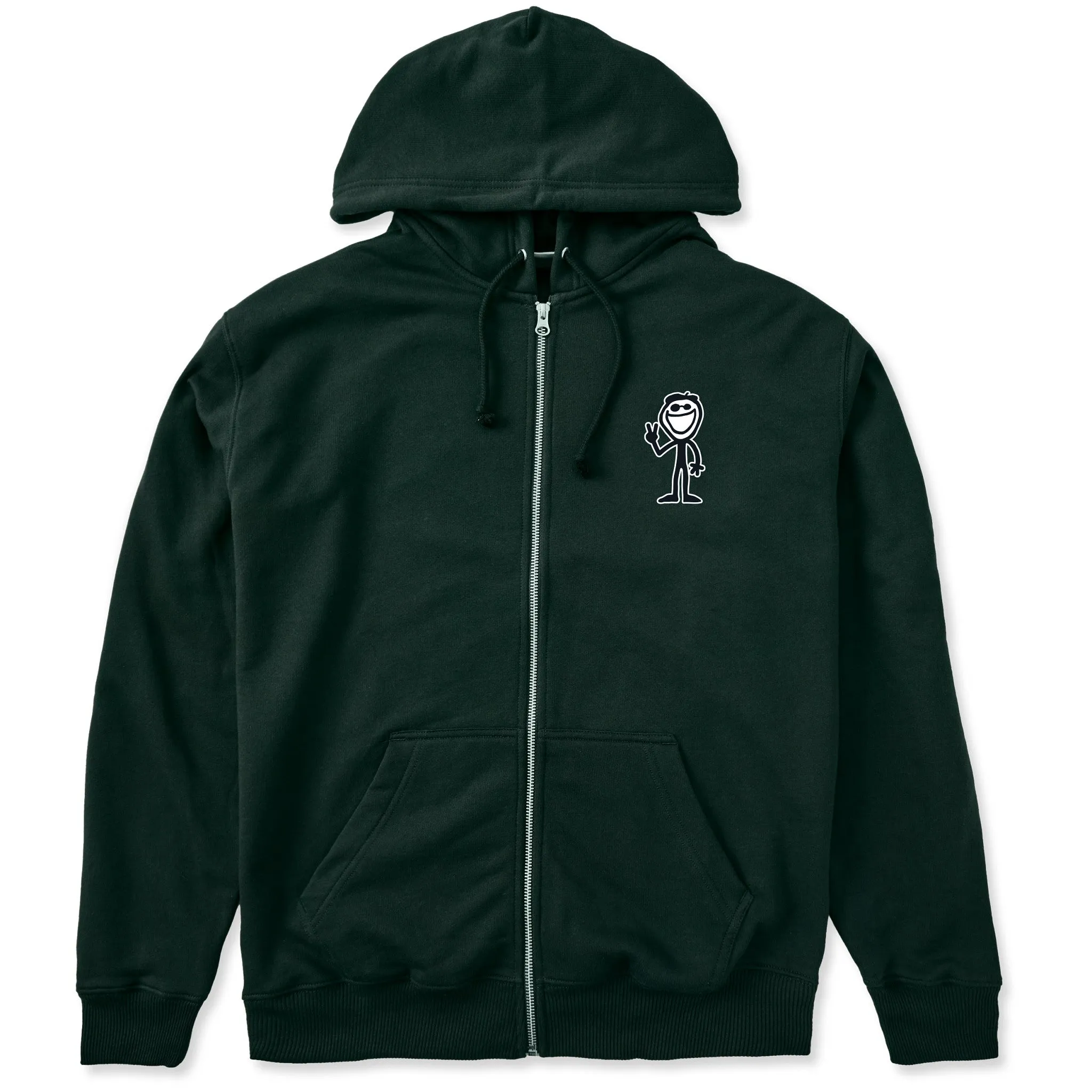 Men's Jake Peace Sign Good Vibes Fleece Zip Hoodie sold by Life is Good