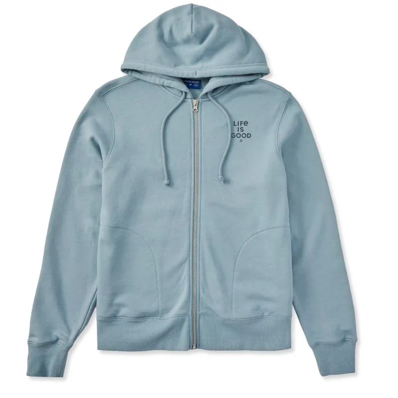 Women's Bert's Stacked LIG Good Vibes Fleece Zip Hoodie sold by Life is Good