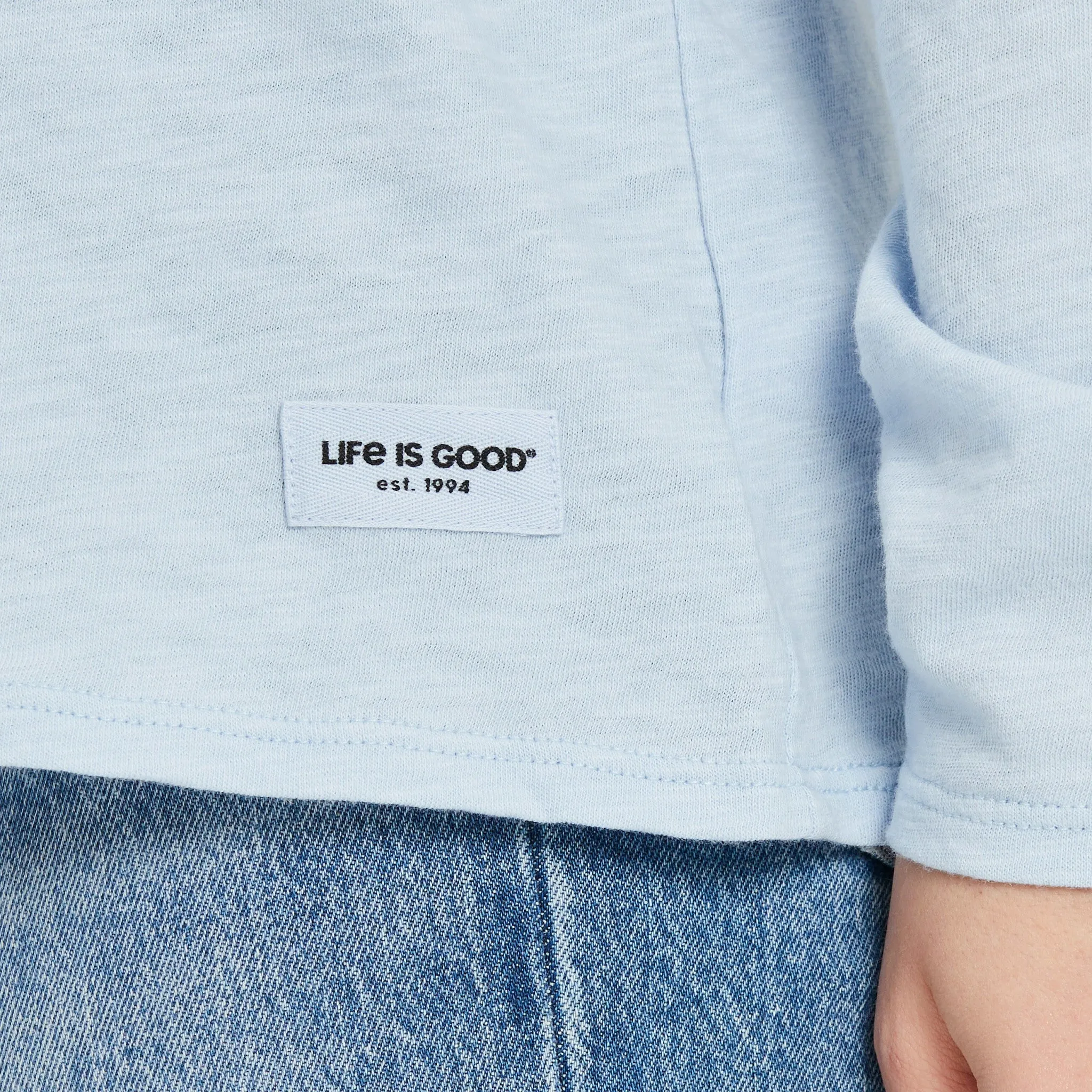 Women's Antique Compass Bird and Flowers Long Sleeve Slub Easy Fit Tee sold by Life is Good product image thumbnail 4