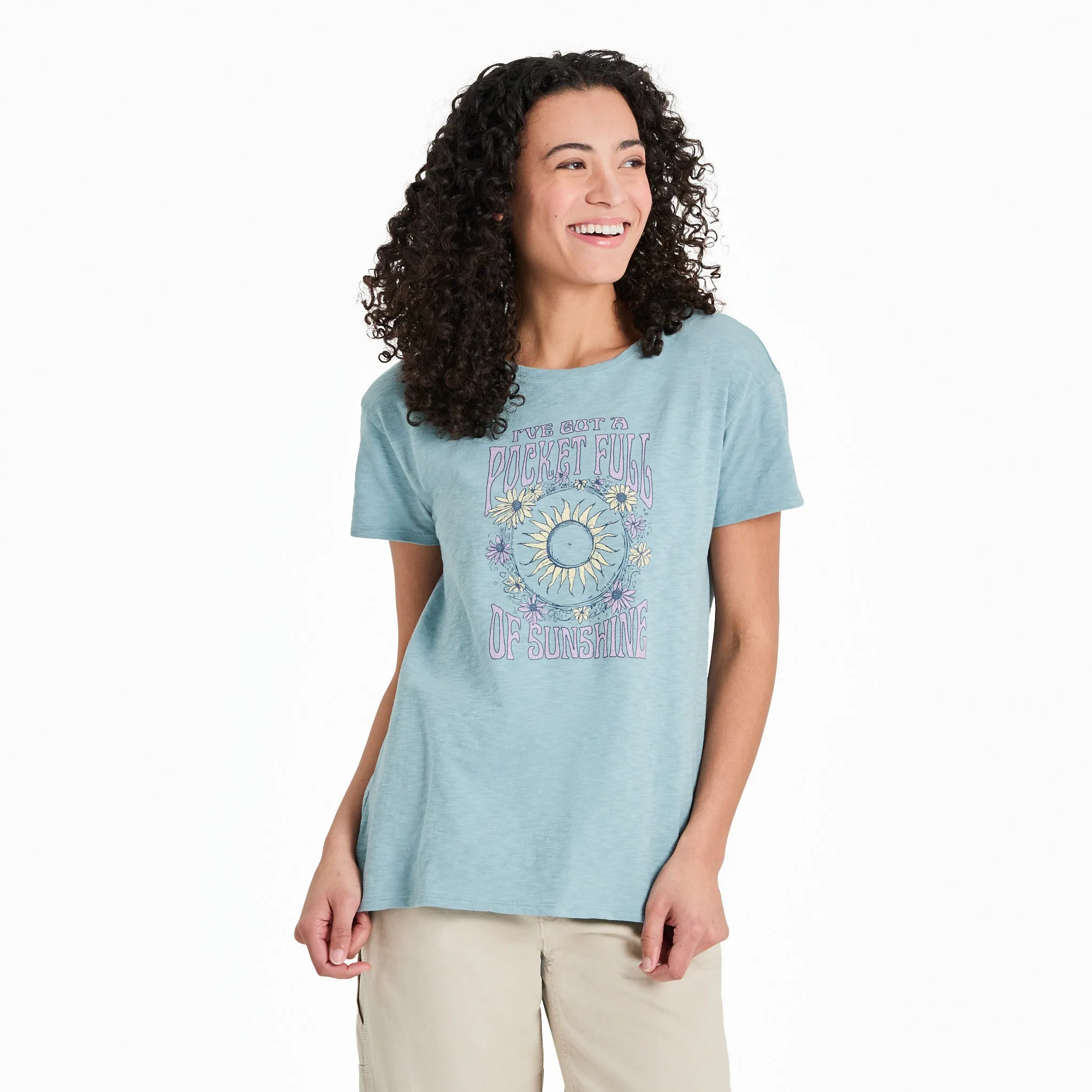 Women's Pocket Full of Sunshine Sun Slub Easy Fit Tee sold by Life is Good