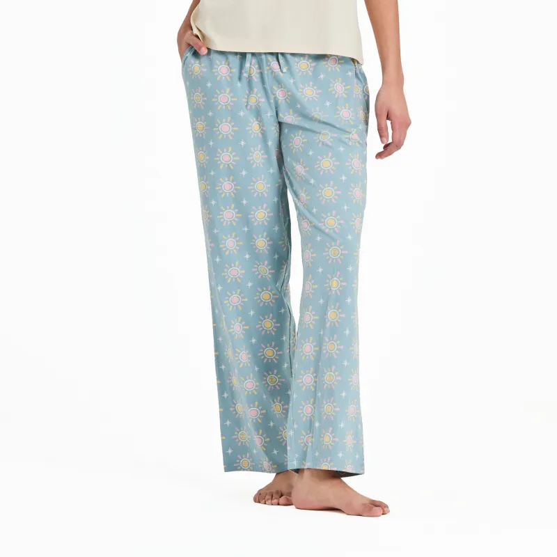 Women's Hello Sunshine Pattern Snuggle Up Sleep Pant sold by Life is Good