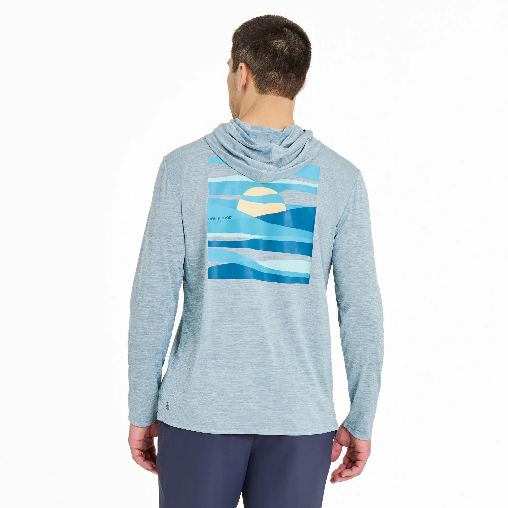 Men's Sunset Through the Clouds Long Sleeve Sun Crusher Hoodie sold by Life is Good product image thumbnail 3