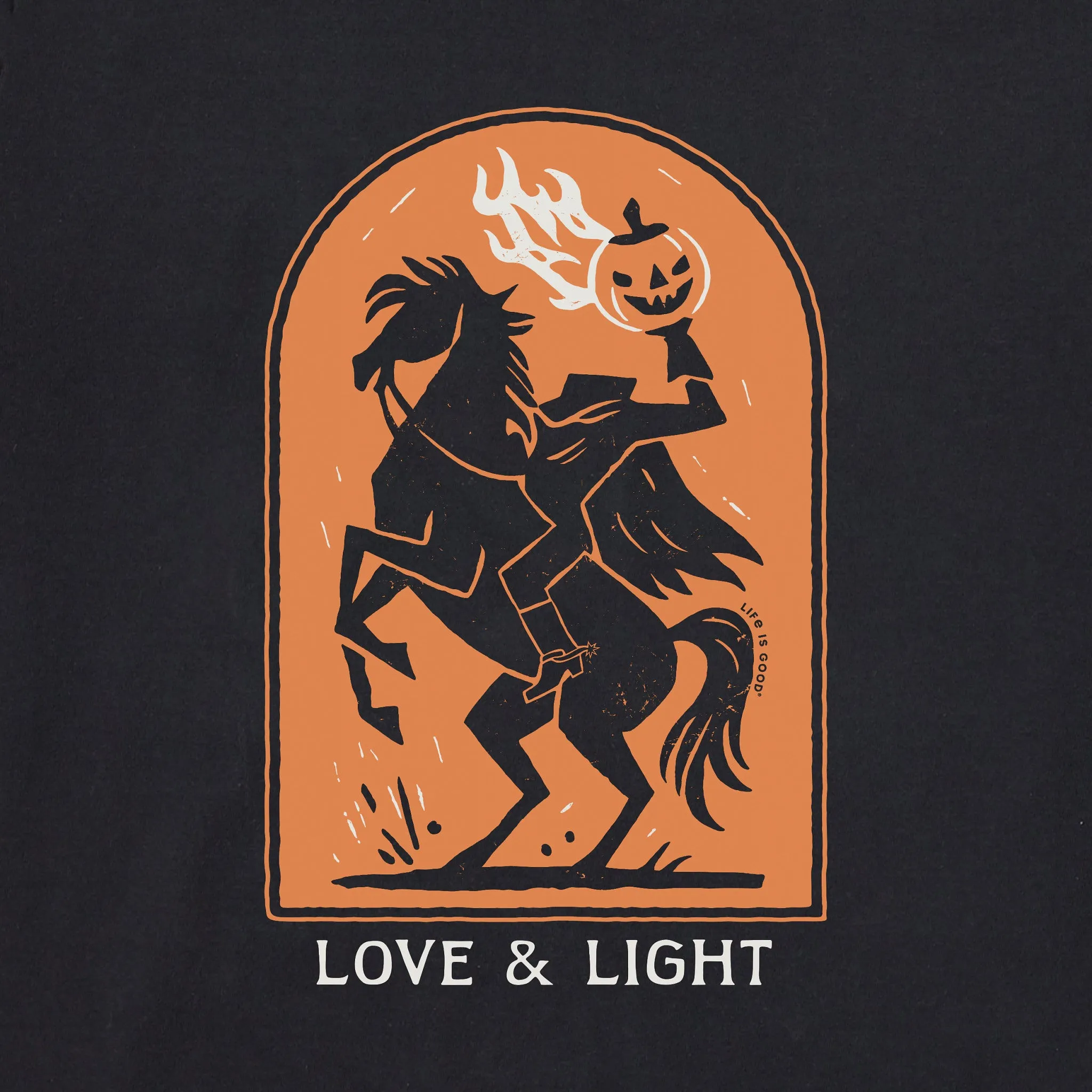 Men's Love and Light Horseman Short Sleeve Crusher Tee sold by Life is Good product image thumbnail 2