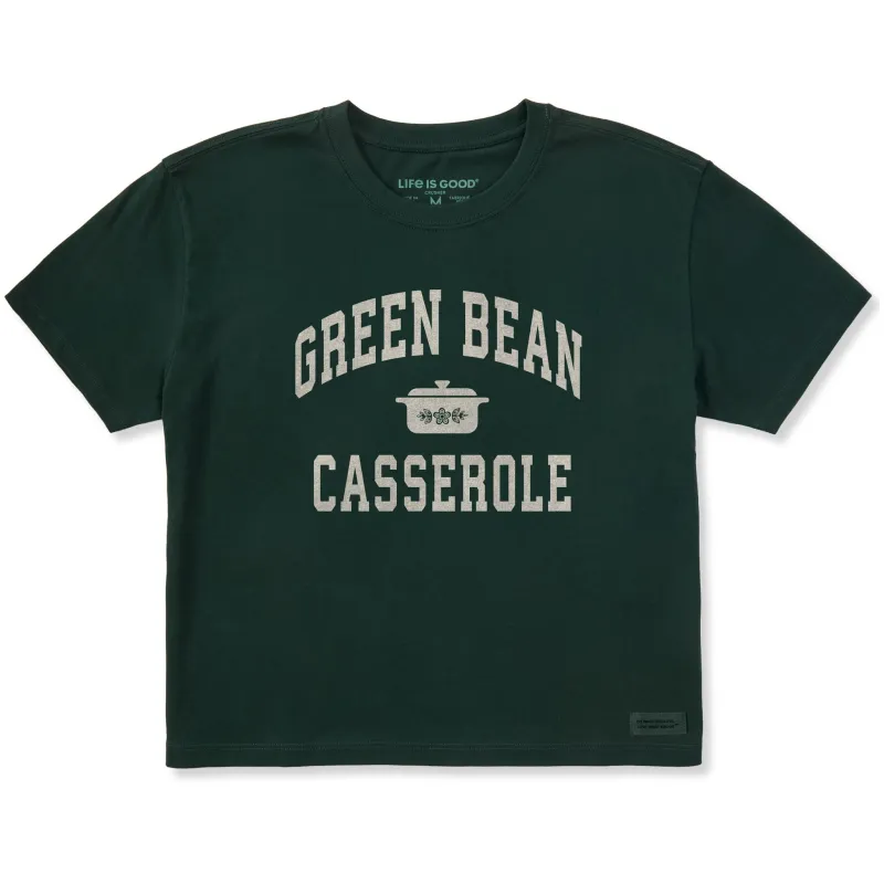 Women's Green Bean Casserole Athletic Arch Short Sleeve Crusher Boxy Tee sold by Life is Good