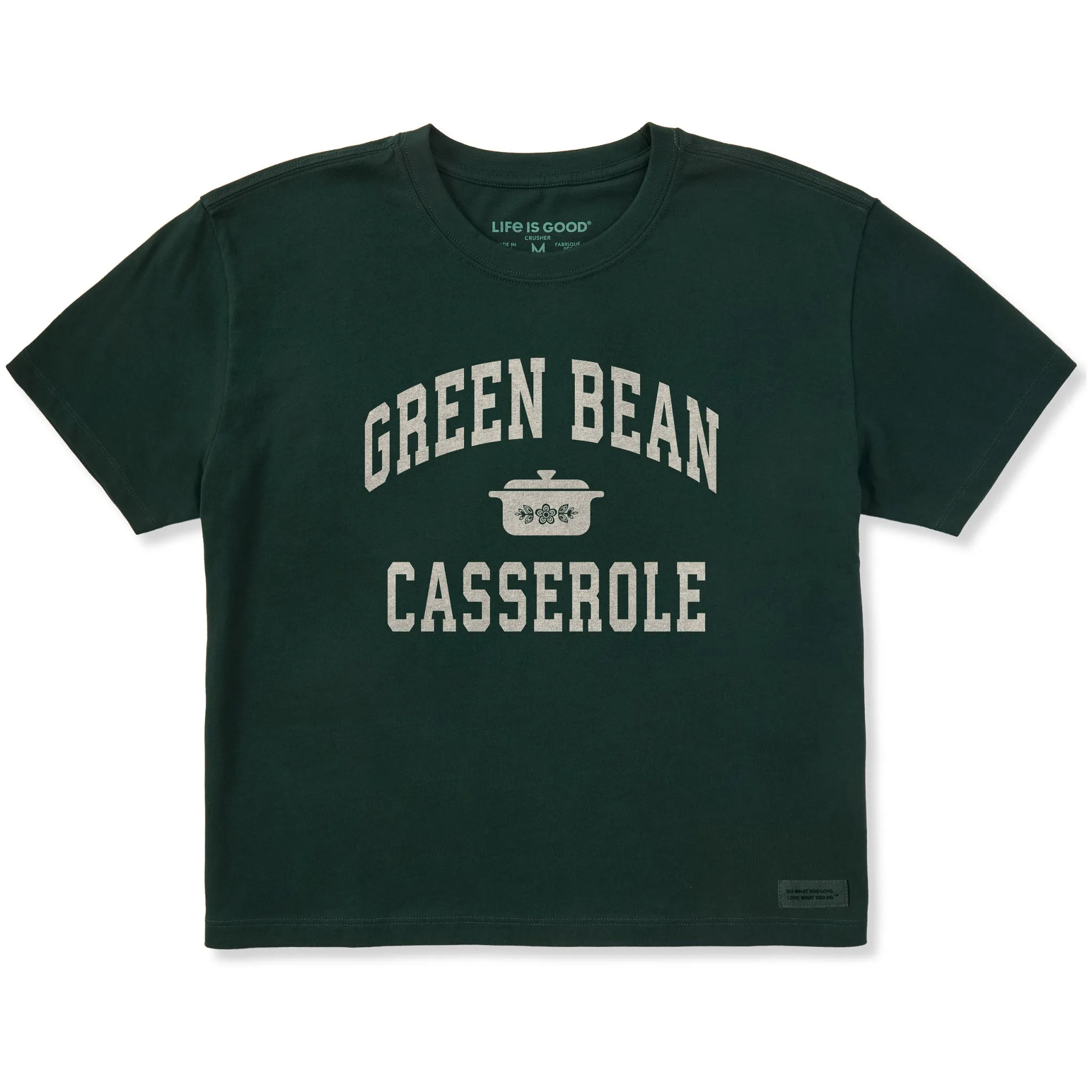 Women's Green Bean Casserole Athletic Arch Short Sleeve Crusher Boxy Tee sold by Life is Good