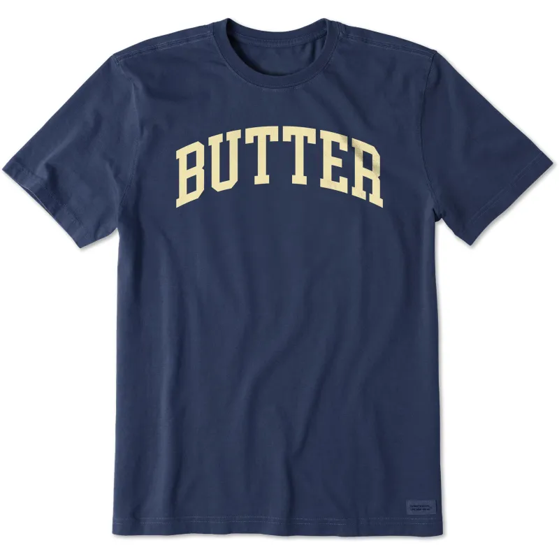 Men's Butter Athletic Arch Short Sleeve Crusher Tee sold by Life is Good