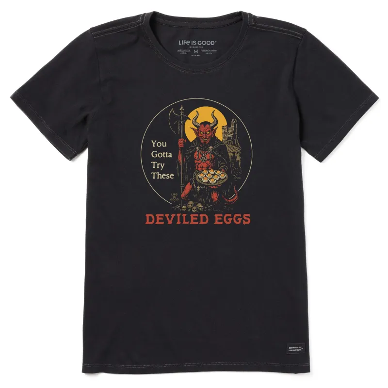 Women's Try These Deviled Eggs Short Sleeve Crusher Tee sold by Life is Good