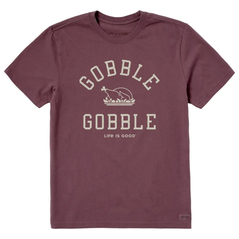 Men's Gobble Gobble Arch Short Sleeve Crusher Tee sold by Life is Good