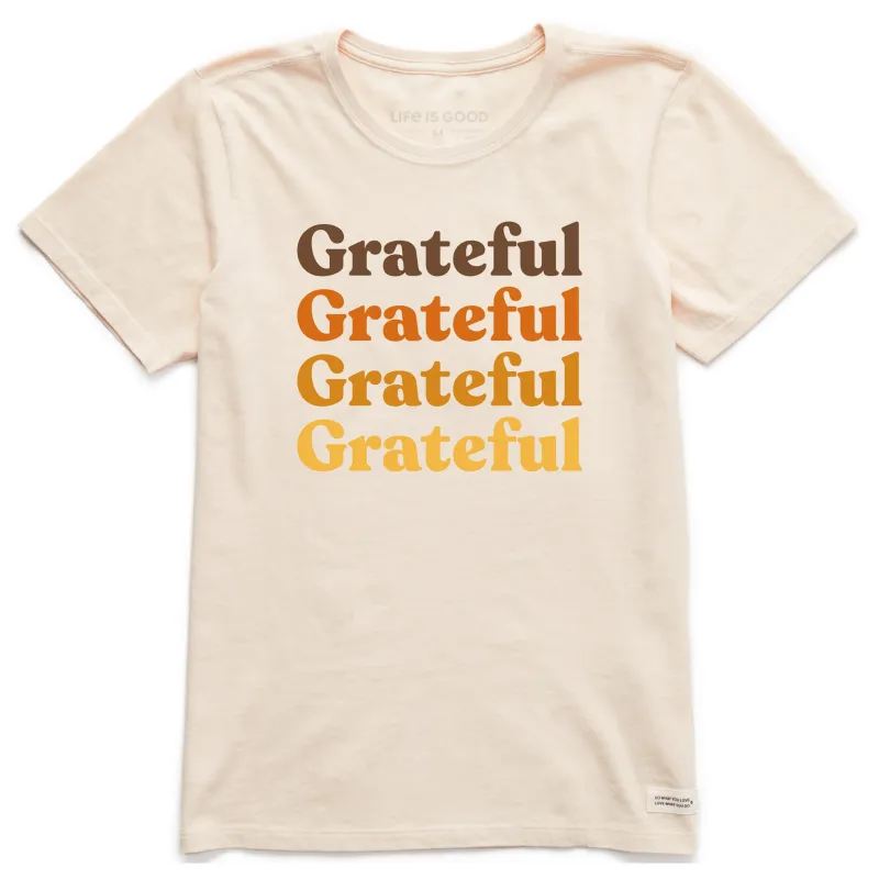 Women's Grateful Stack Short Sleeve Crusher Tee sold by Life is Good