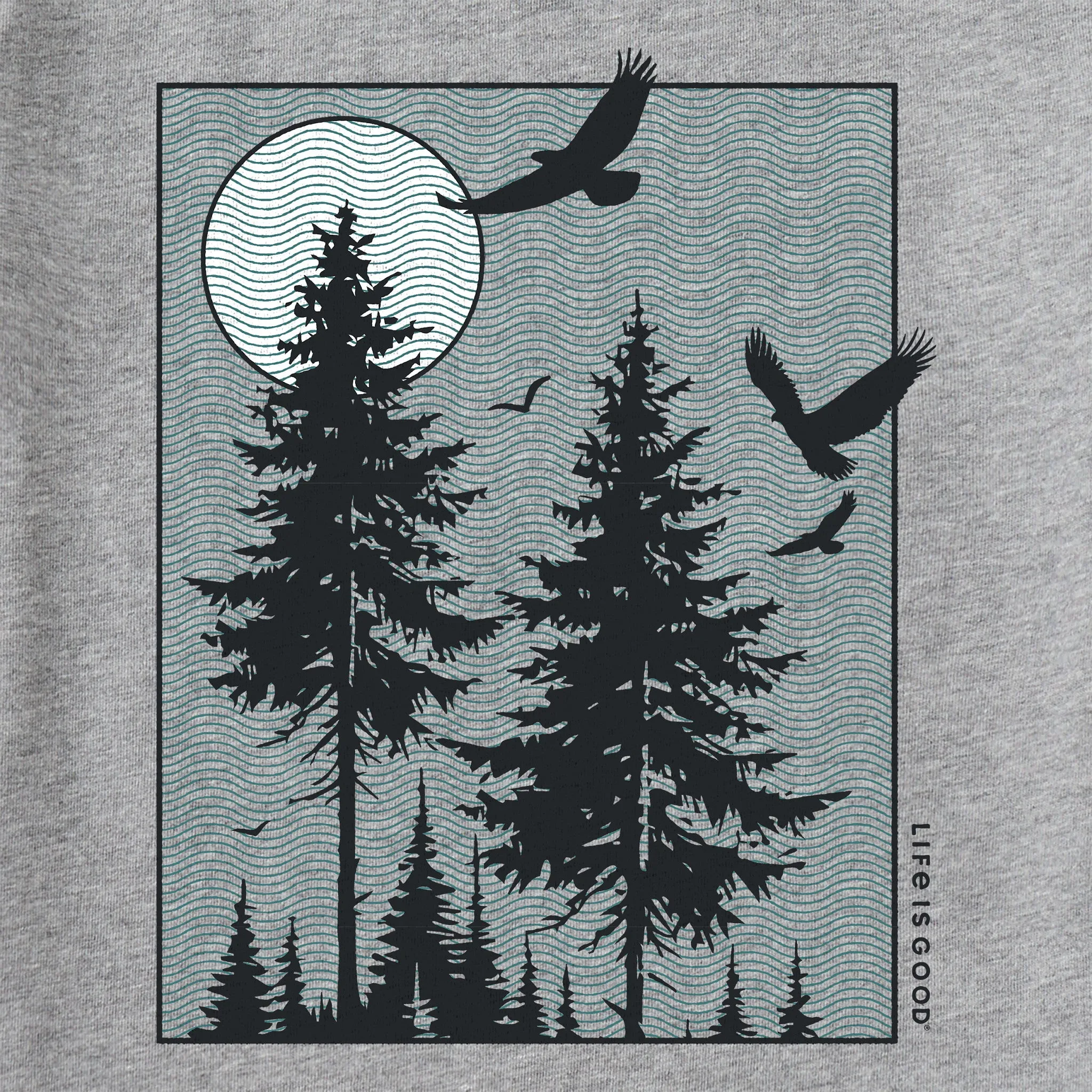 Men's Moonlit Pines Window Short Sleeve Crusher Tee sold by Life is Good product image thumbnail 2