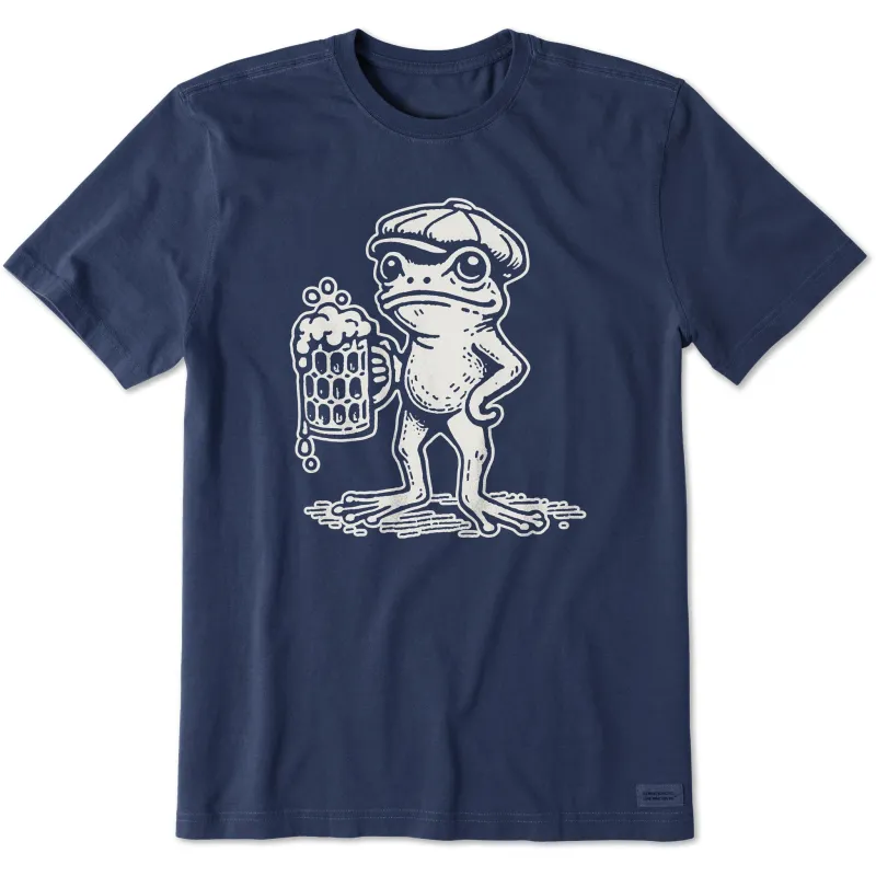 Men's Scally Cap Frog Short Sleeve Crusher Tee sold by Life is Good