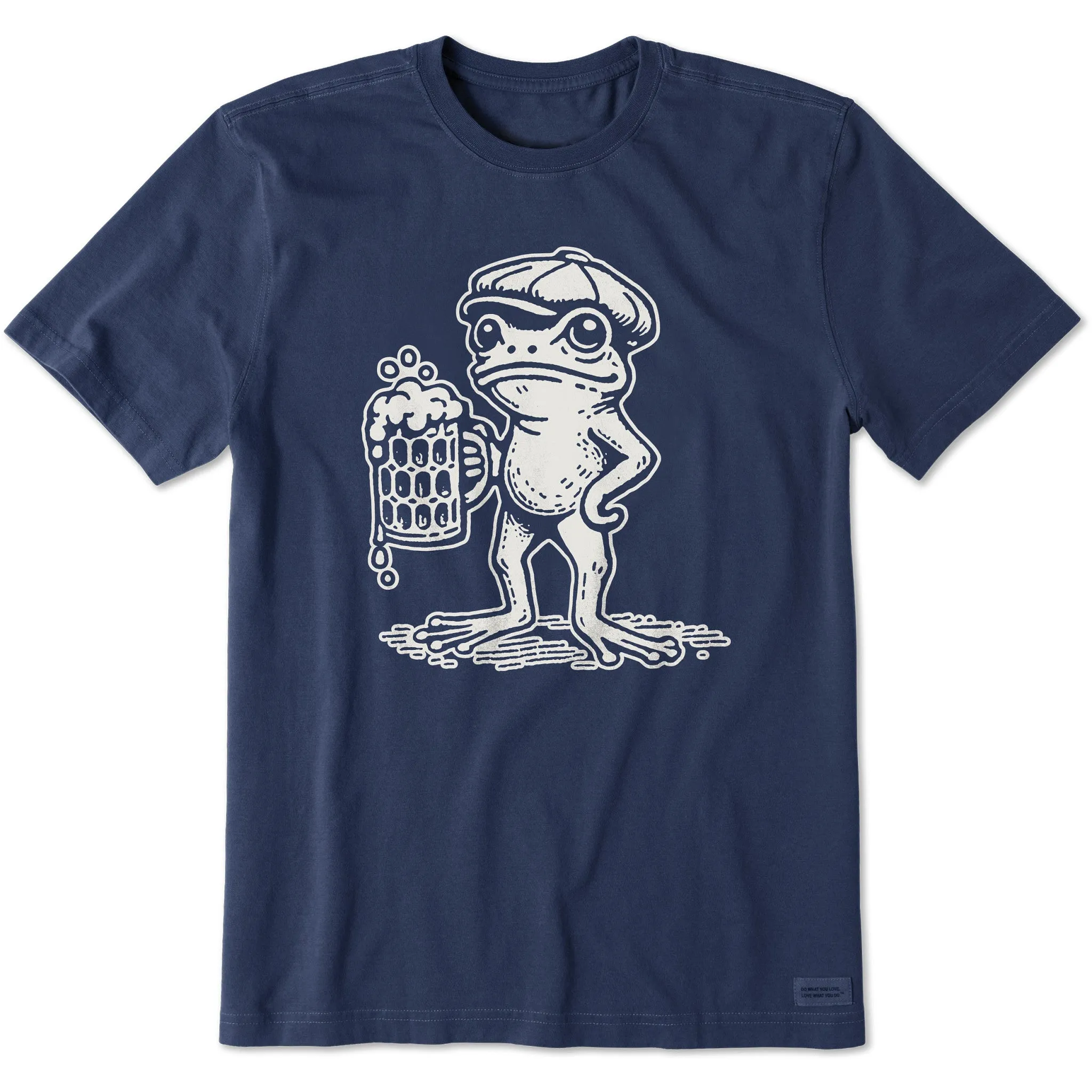 Men's Scally Cap Frog Short Sleeve Crusher Tee sold by Life is Good