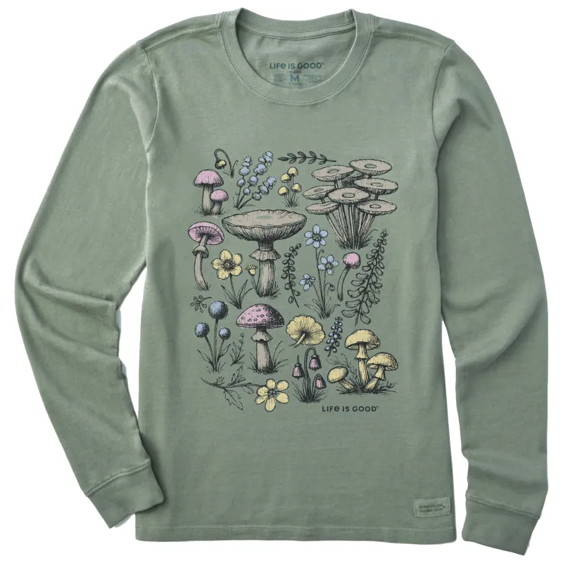 Women's Collection of Mushrooms Long Sleeve Crusher Tee sold by Life is Good