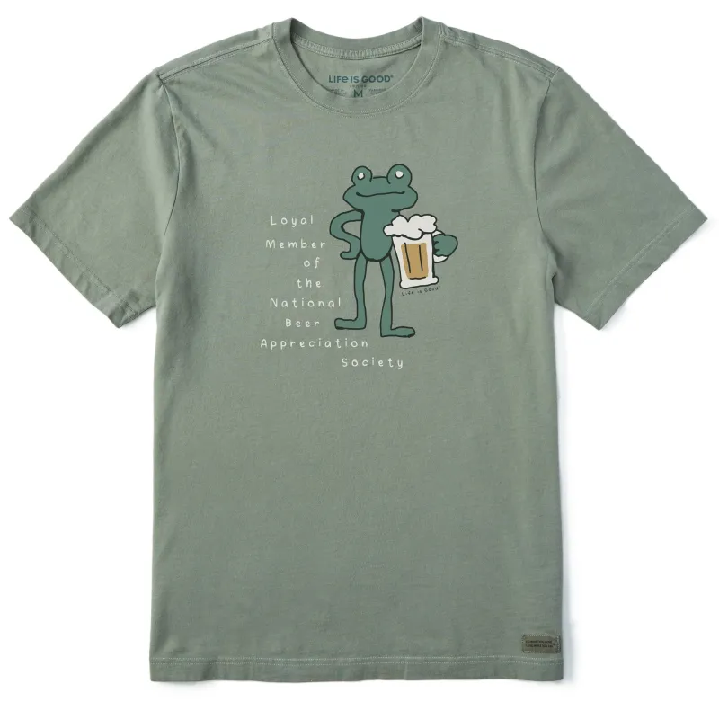 Men's National Beer Appreciation Frog Short Sleeve Tee sold by Life is Good