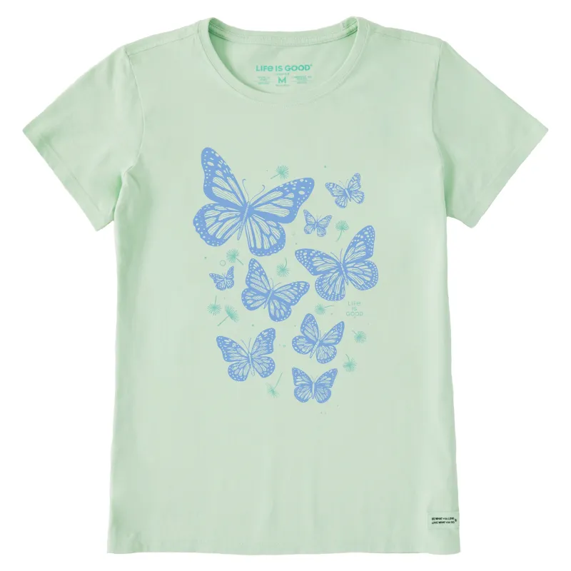 Women's A Flutter of Butterflies Short Sleeve Crusher Tee sold by Life is Good