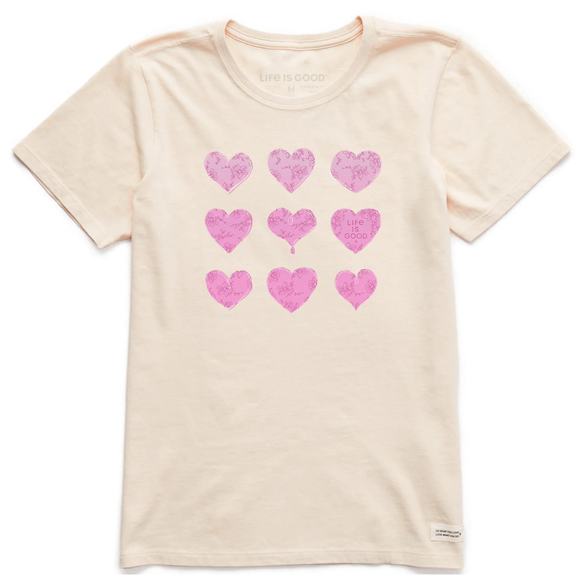 Women's Gradient Multi Hearts Short Sleeve Crusher Tee sold by Life is Good