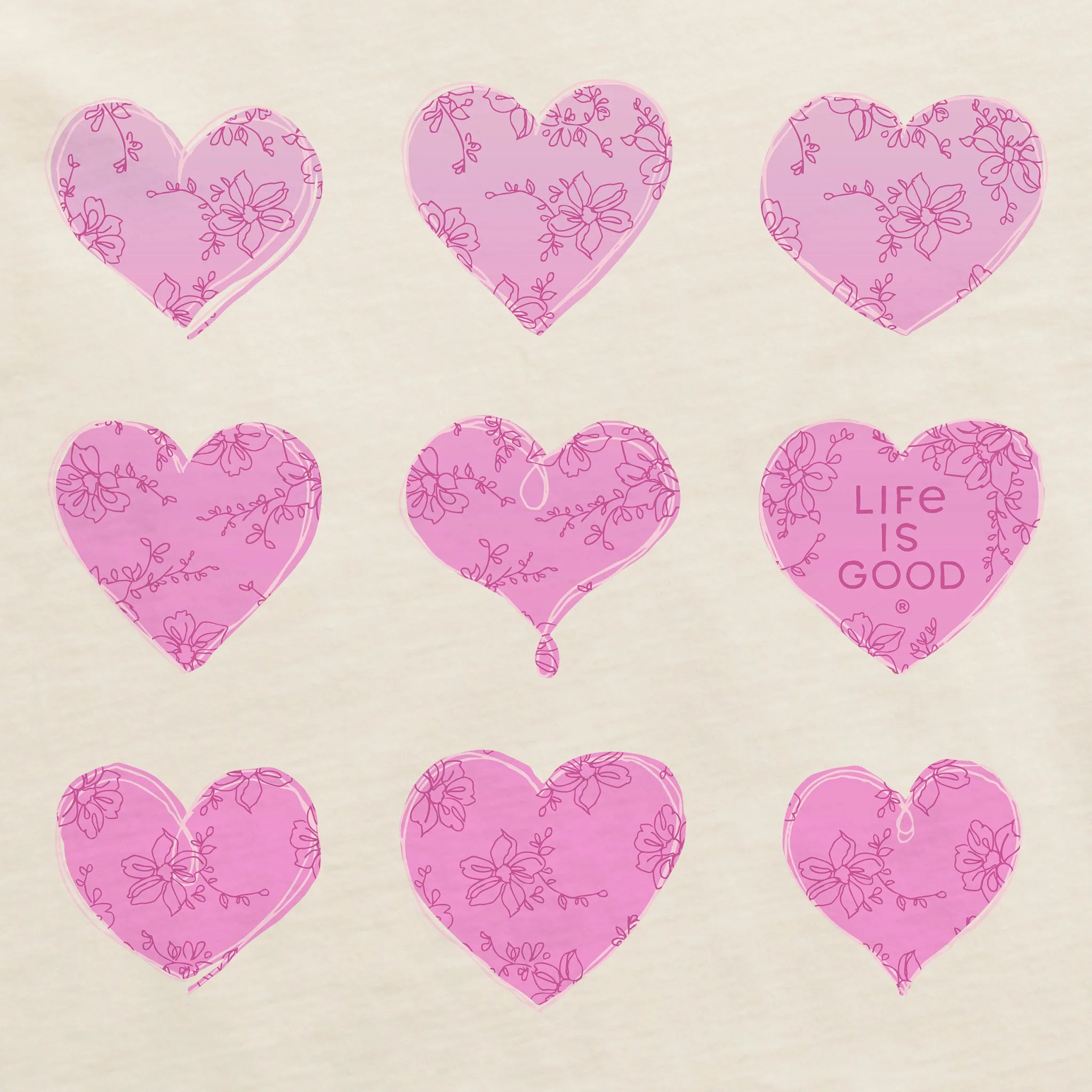 Women's Gradient Multi Hearts Short Sleeve Crusher Tee sold by Life is Good product image thumbnail 2