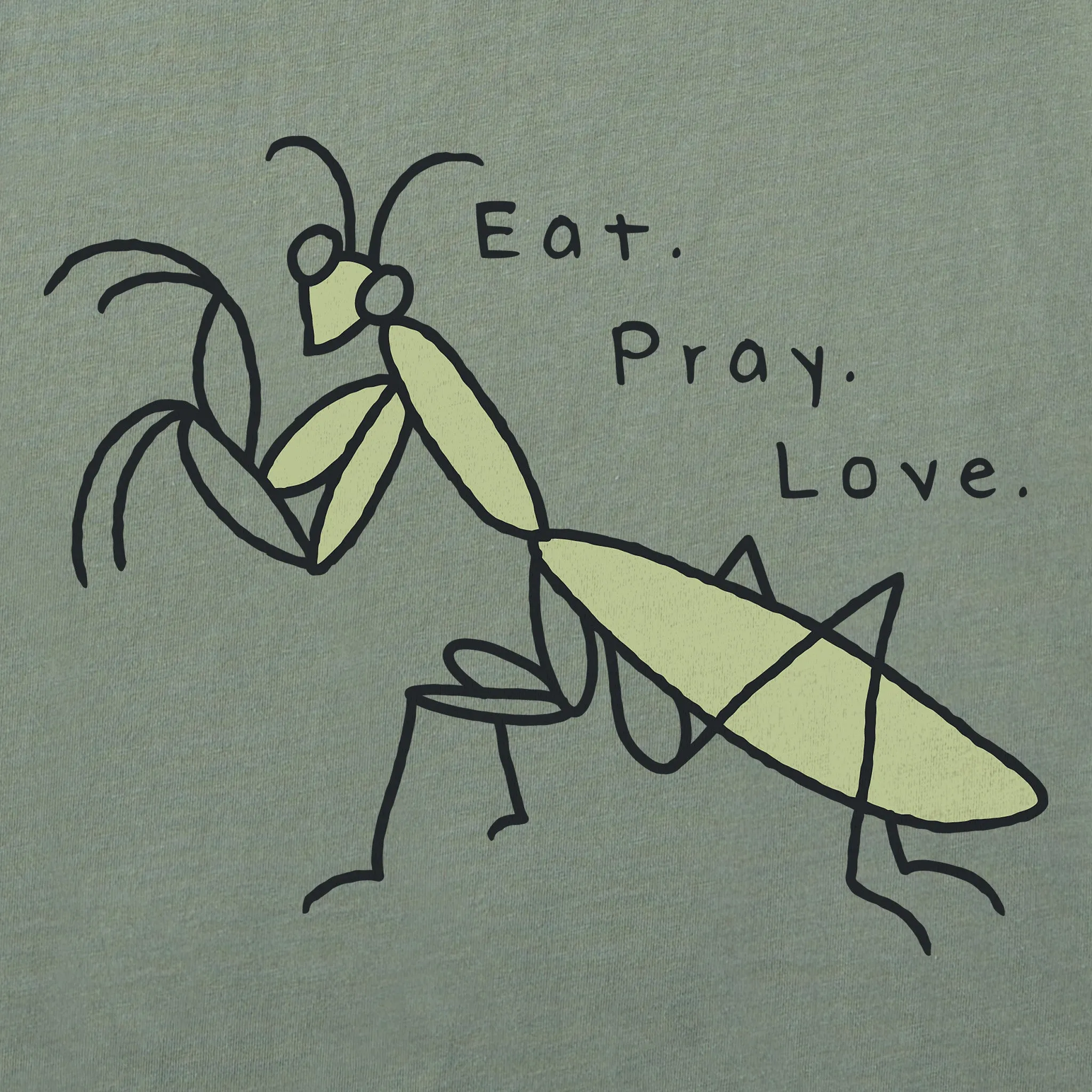 Women's Eat Pray Love Mantis Short Sleeve Vee sold by Life is Good product image thumbnail 2
