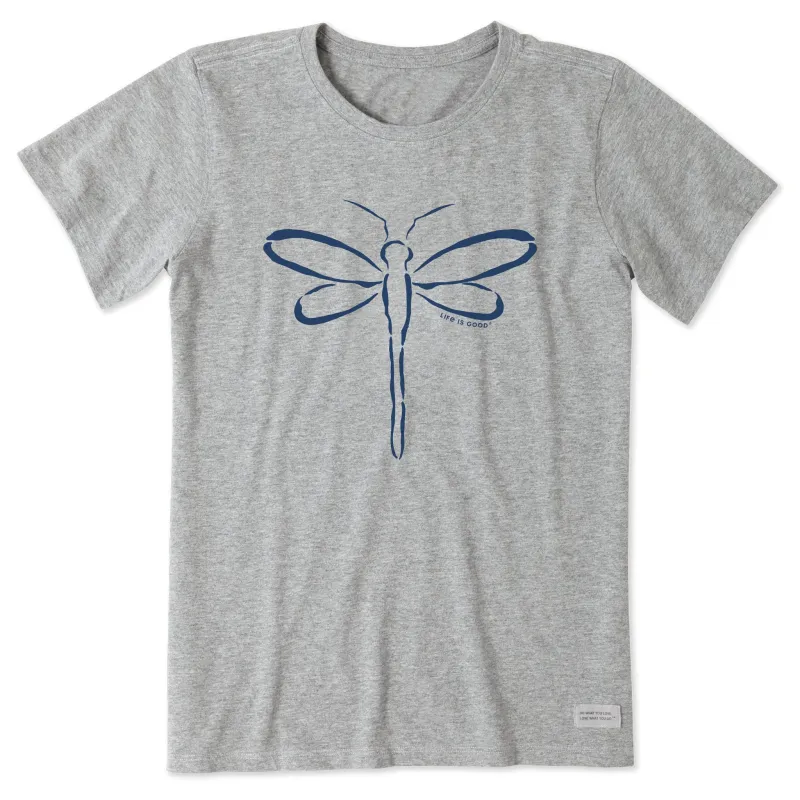 Women's Dragonfly Outline Short Sleeve Tee sold by Life is Good