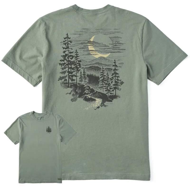Men's Crescent Mountain Short Sleeve Crusher Tee sold by Life is Good