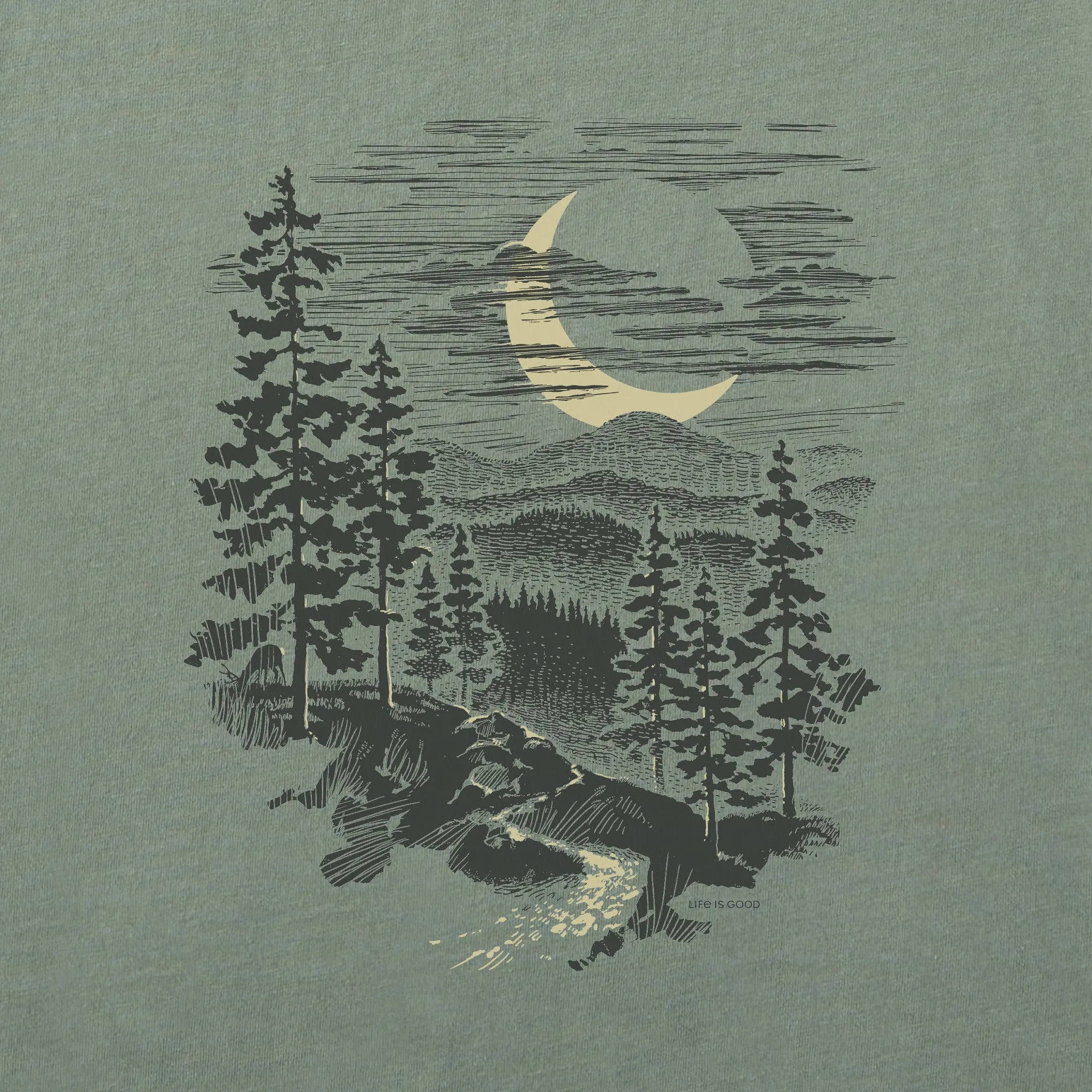 Men's Crescent Mountain Short Sleeve Crusher Tee sold by Life is Good product image thumbnail 2