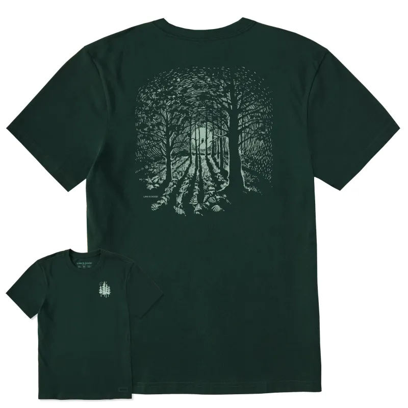 Men's Forest Glow Short Sleeve Crusher Tee sold by Life is Good