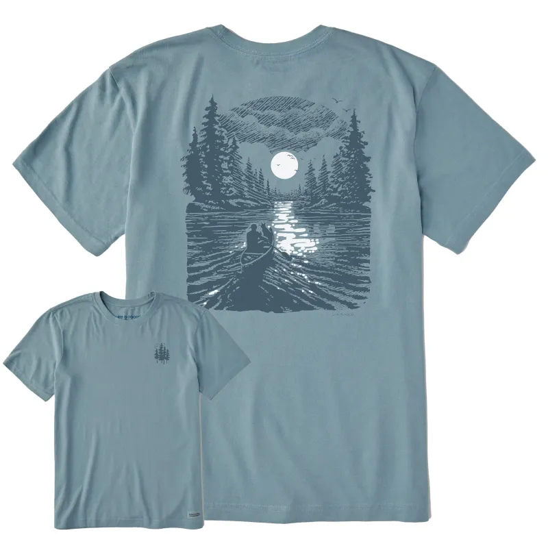 Men's Full Moon Canoe Short Sleeve Crusher Tee made by Life is Good