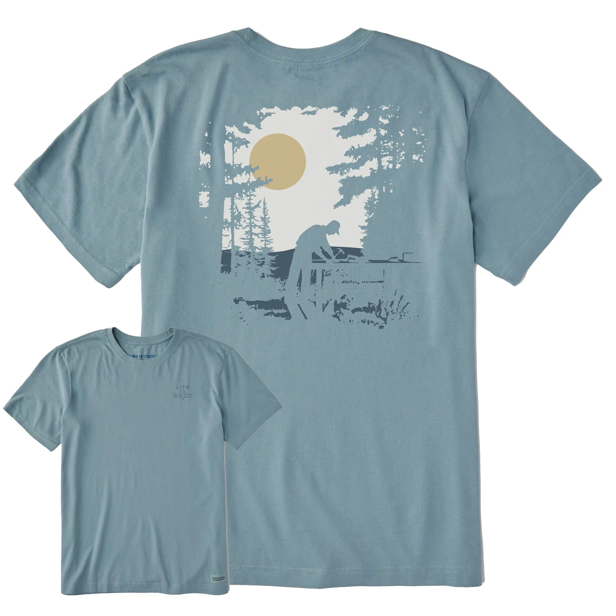 Men's Work in the Woods Short Sleeve Crusher Tee sold by Life is Good