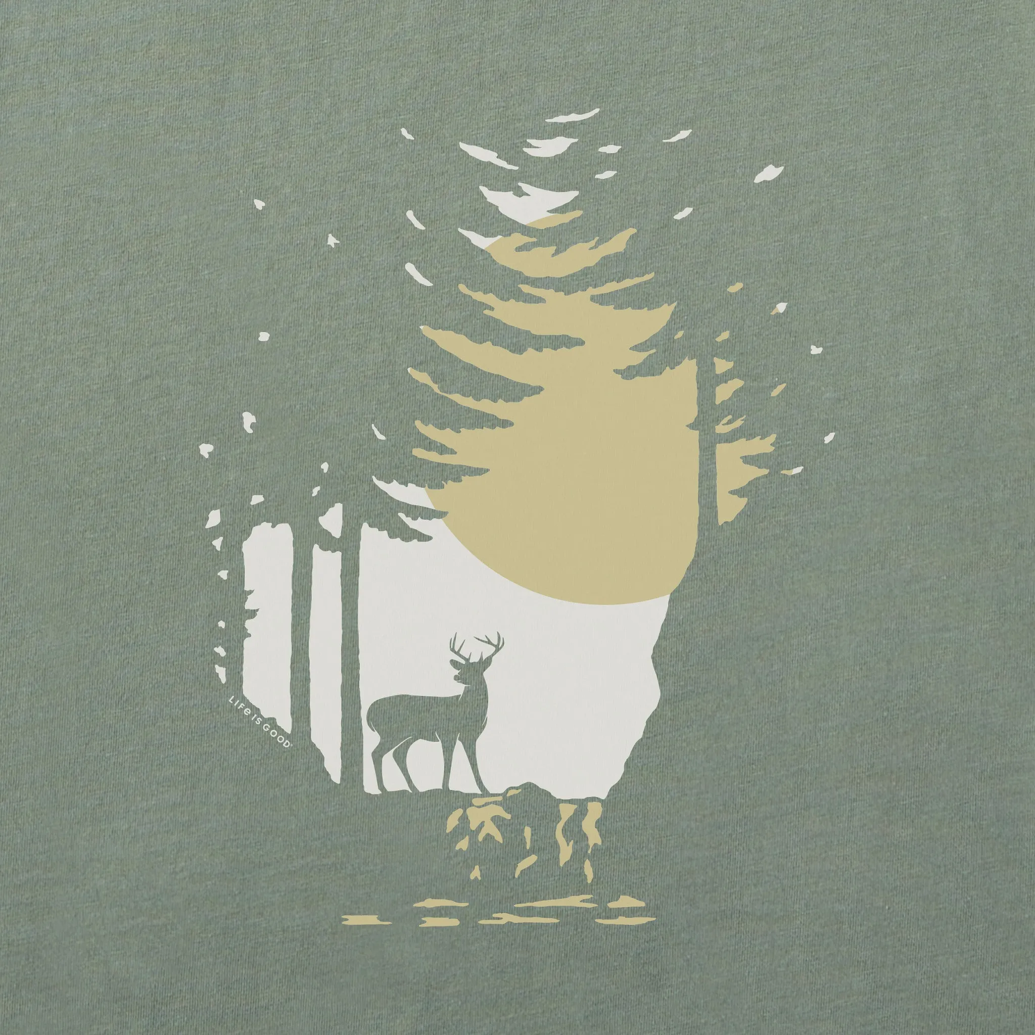 Men's Deer in the Woods Short Sleeve Crusher Tee sold by Life is Good product image thumbnail 2