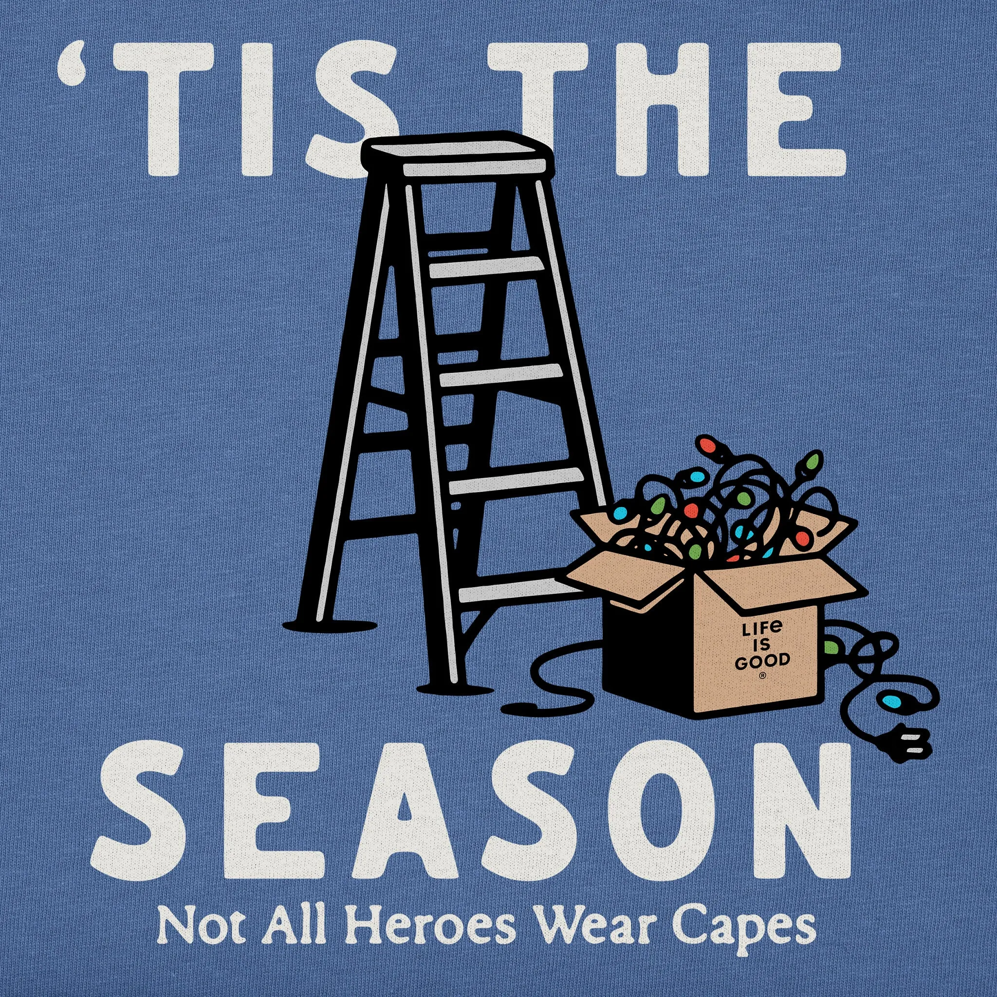 Men's Tis the Season Christmas Lights Short Sleeve Crusher Tee sold by Life is Good product image thumbnail 2