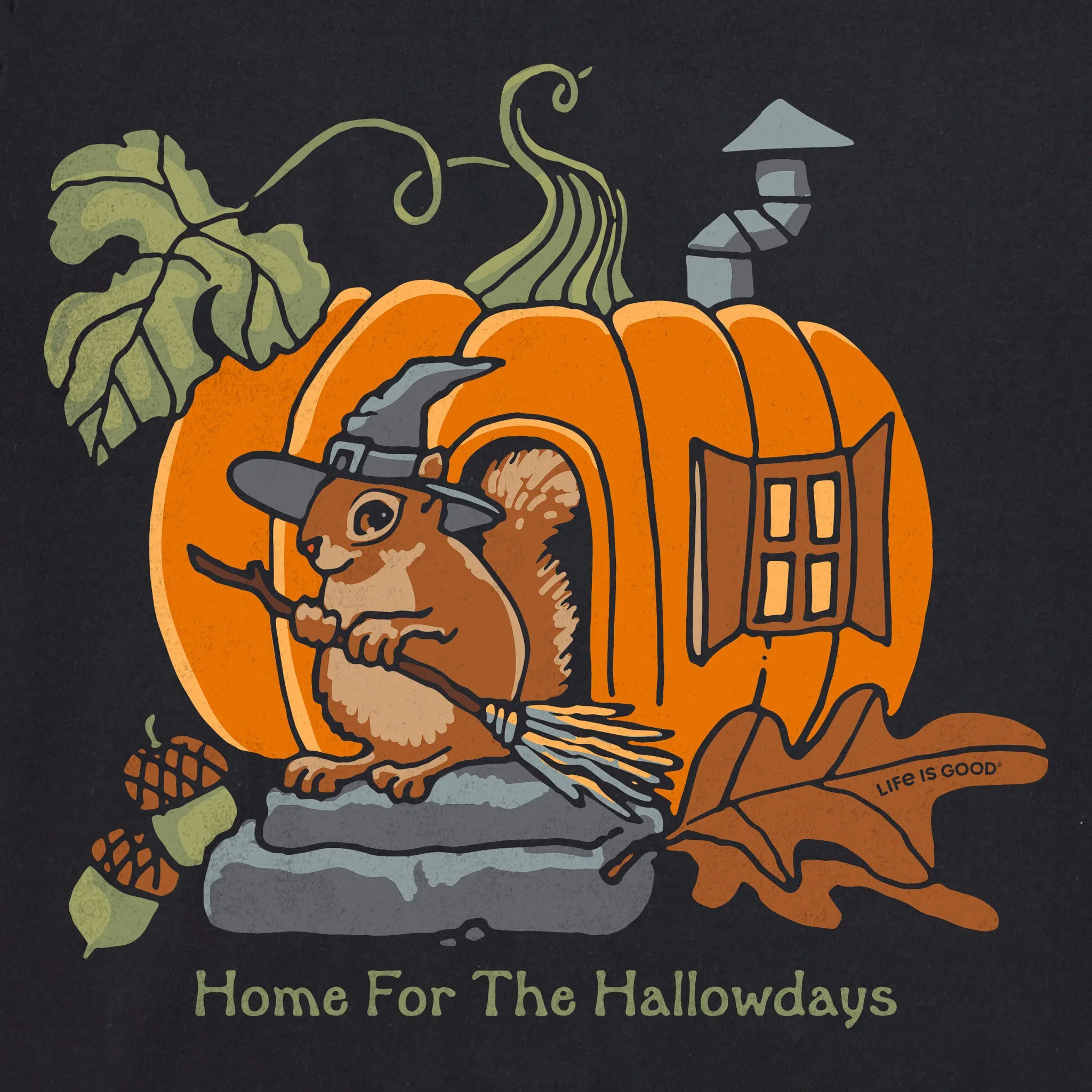 Women's Home for the Hallowdays Short Sleeve Crusher Tee sold by Life is Good product image thumbnail 2