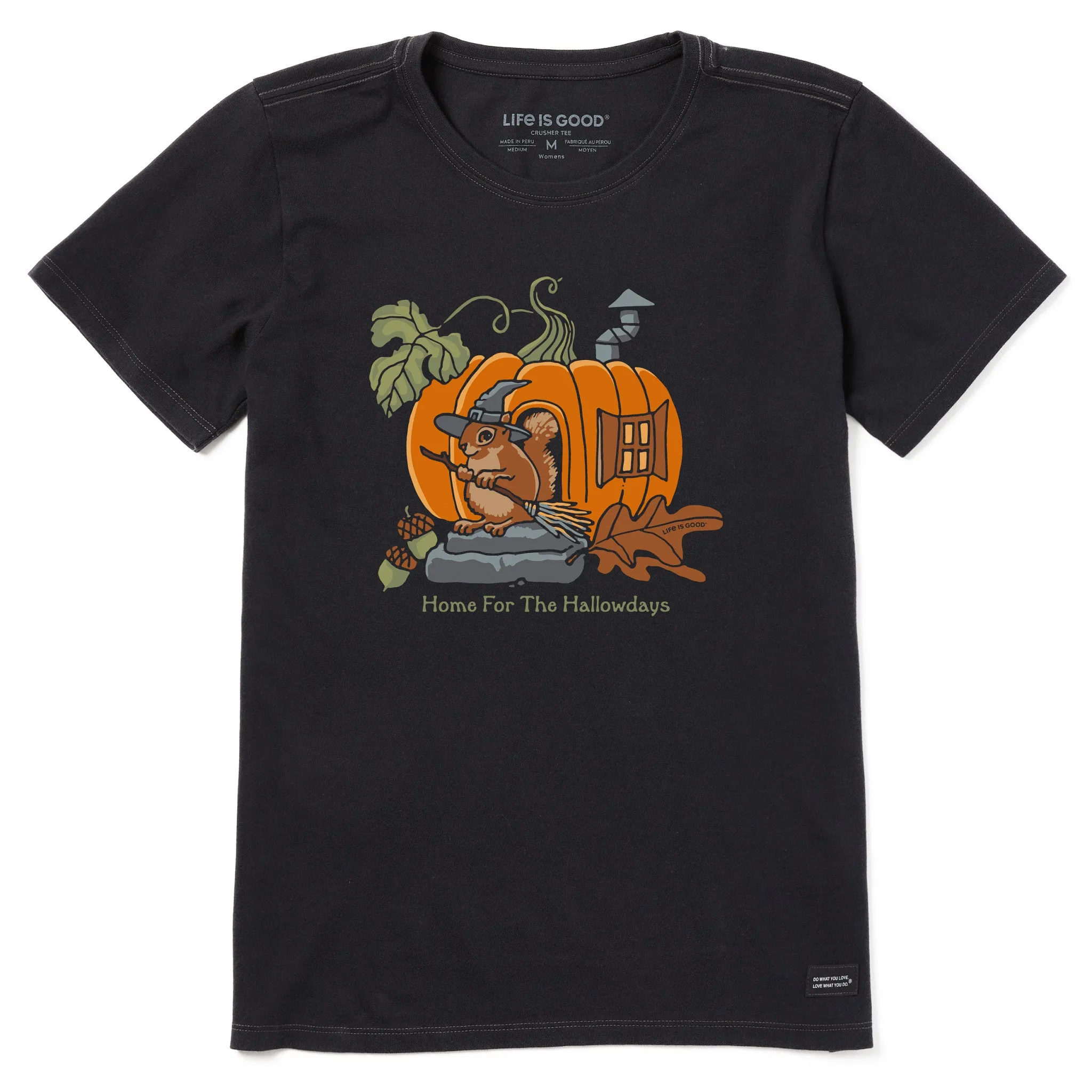 Women's Home for the Hallowdays Short Sleeve Crusher Tee sold by Life is Good