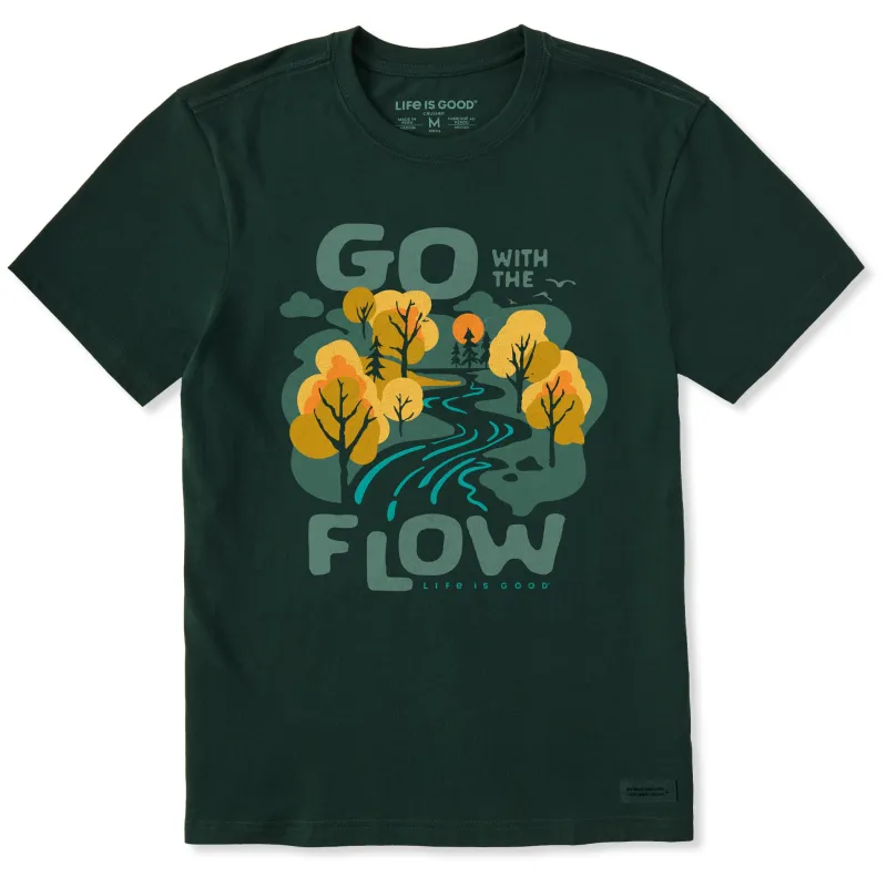 Men's Go With the Flow Autumn Short Sleeve Crusher Tee sold by Life is Good