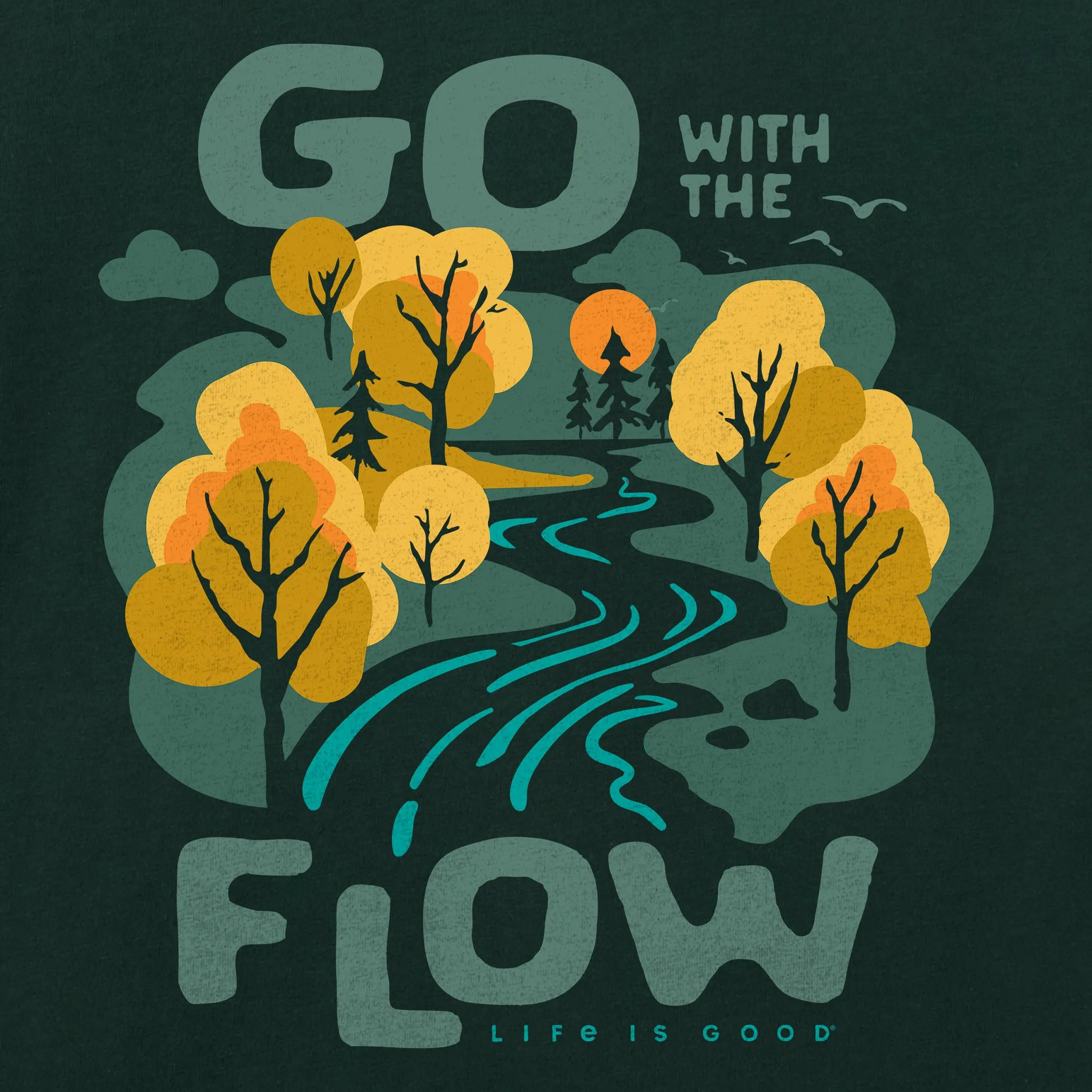 Men's Go With the Flow Autumn Short Sleeve Crusher Tee sold by Life is Good product image thumbnail 2